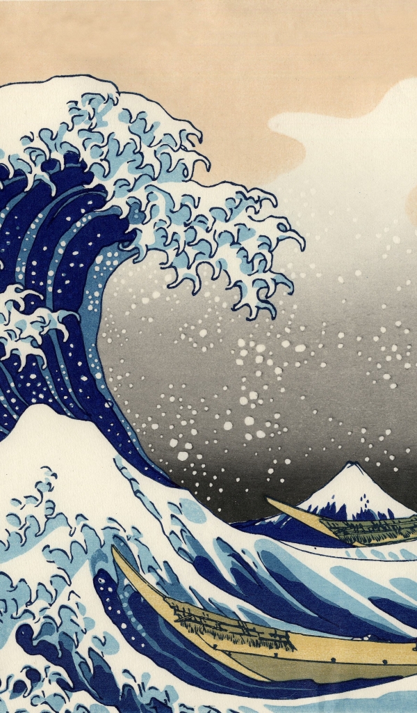 artistic, the great wave off kanagawa, wave wallpapers for tablet