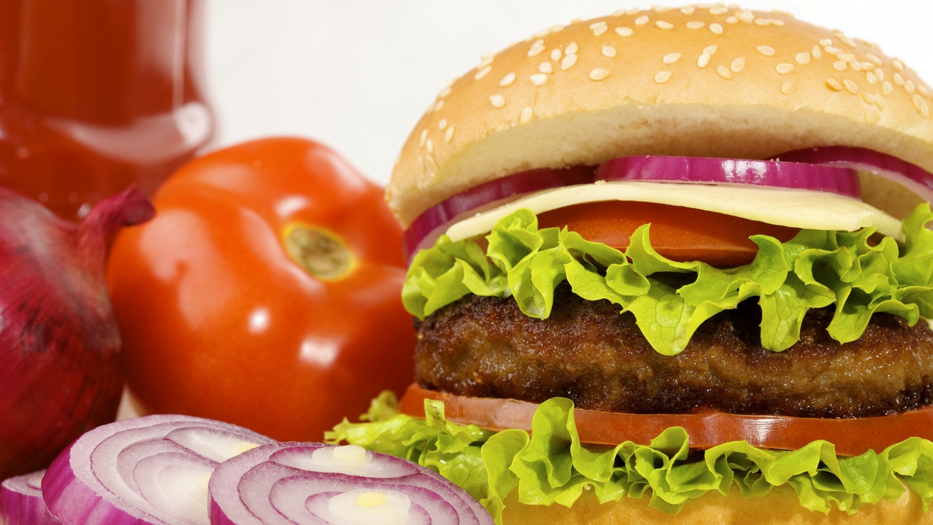 Laden Sie das Lebensmittel, Hamburger-Bild kostenlos auf Ihren PC-Desktop herunter