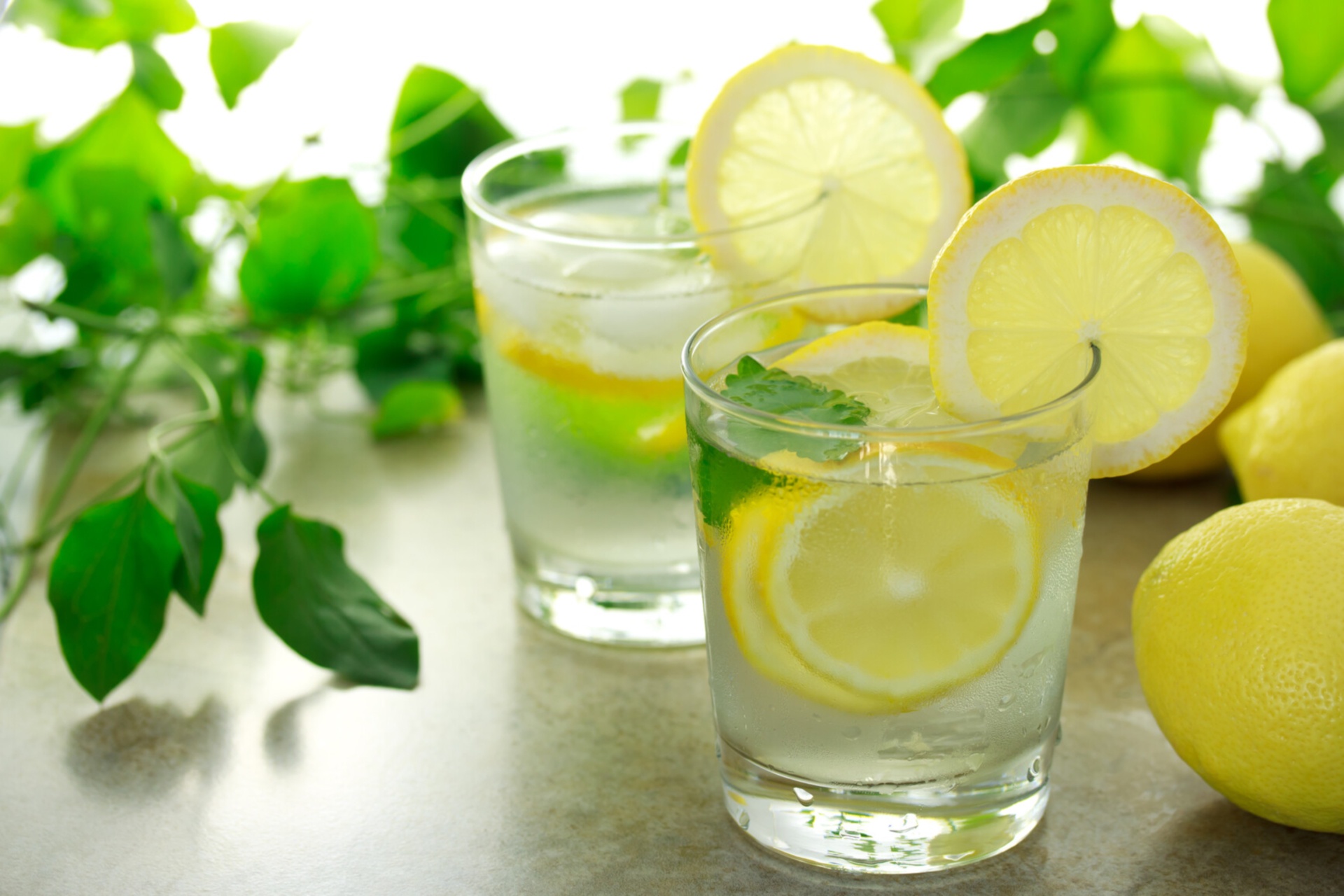 food, drink, glass, lemon, lemonade Panoramic Wallpaper