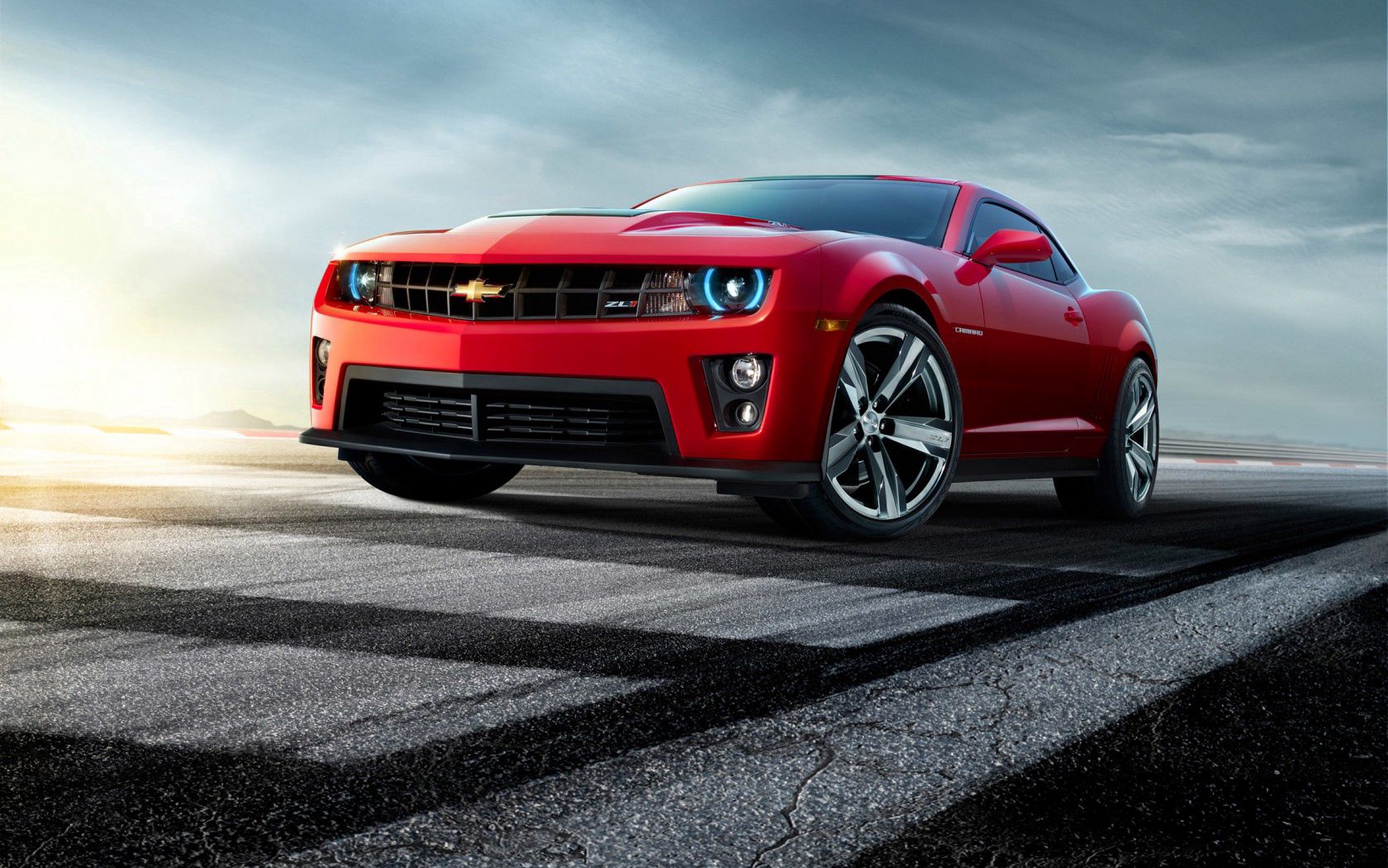 cars, chevrolet, red, front view, camaro mobile wallpaper
