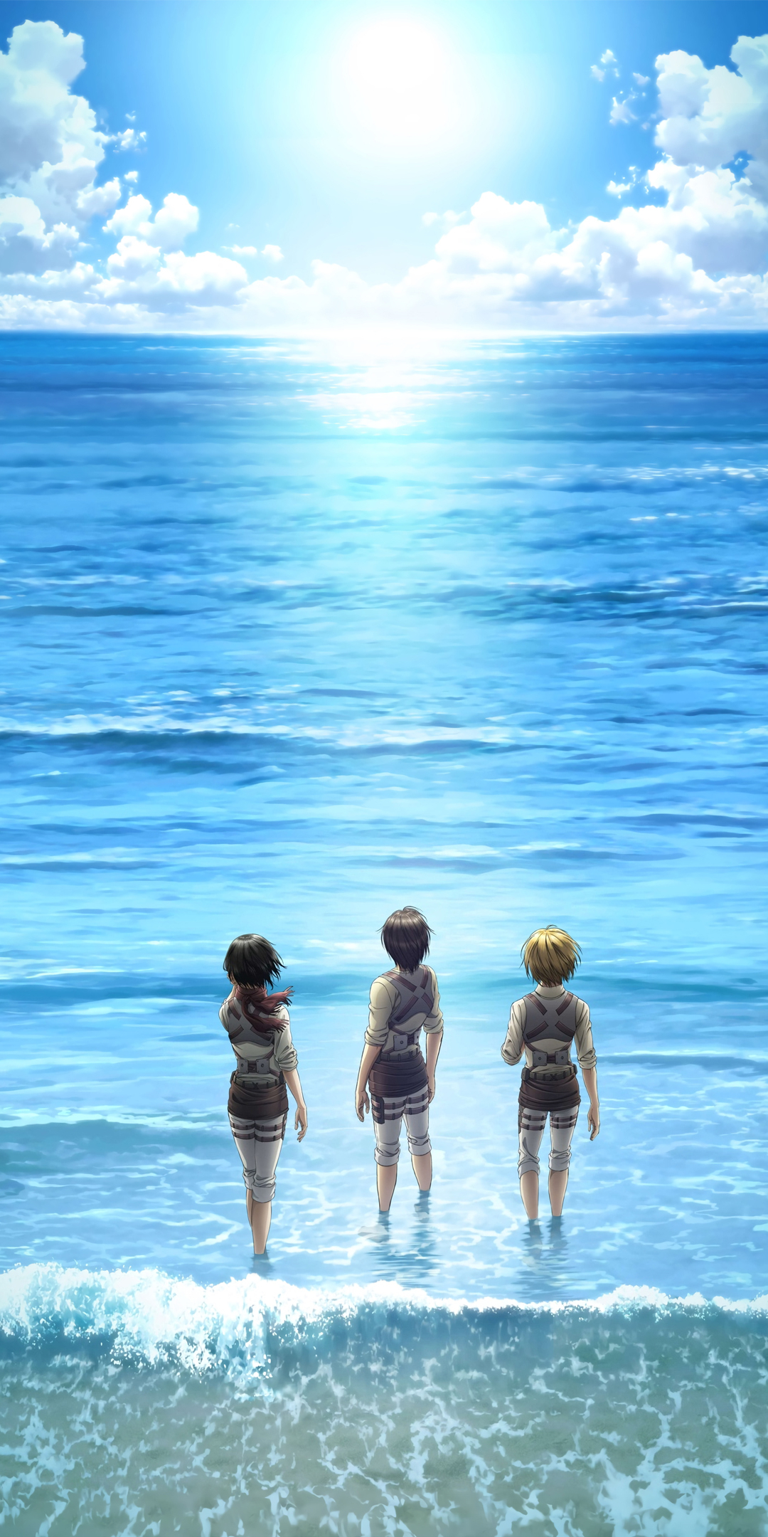 Download Sea Lights Aesthetic Anime Art Desktop Wallpaper | Wallpapers.com
