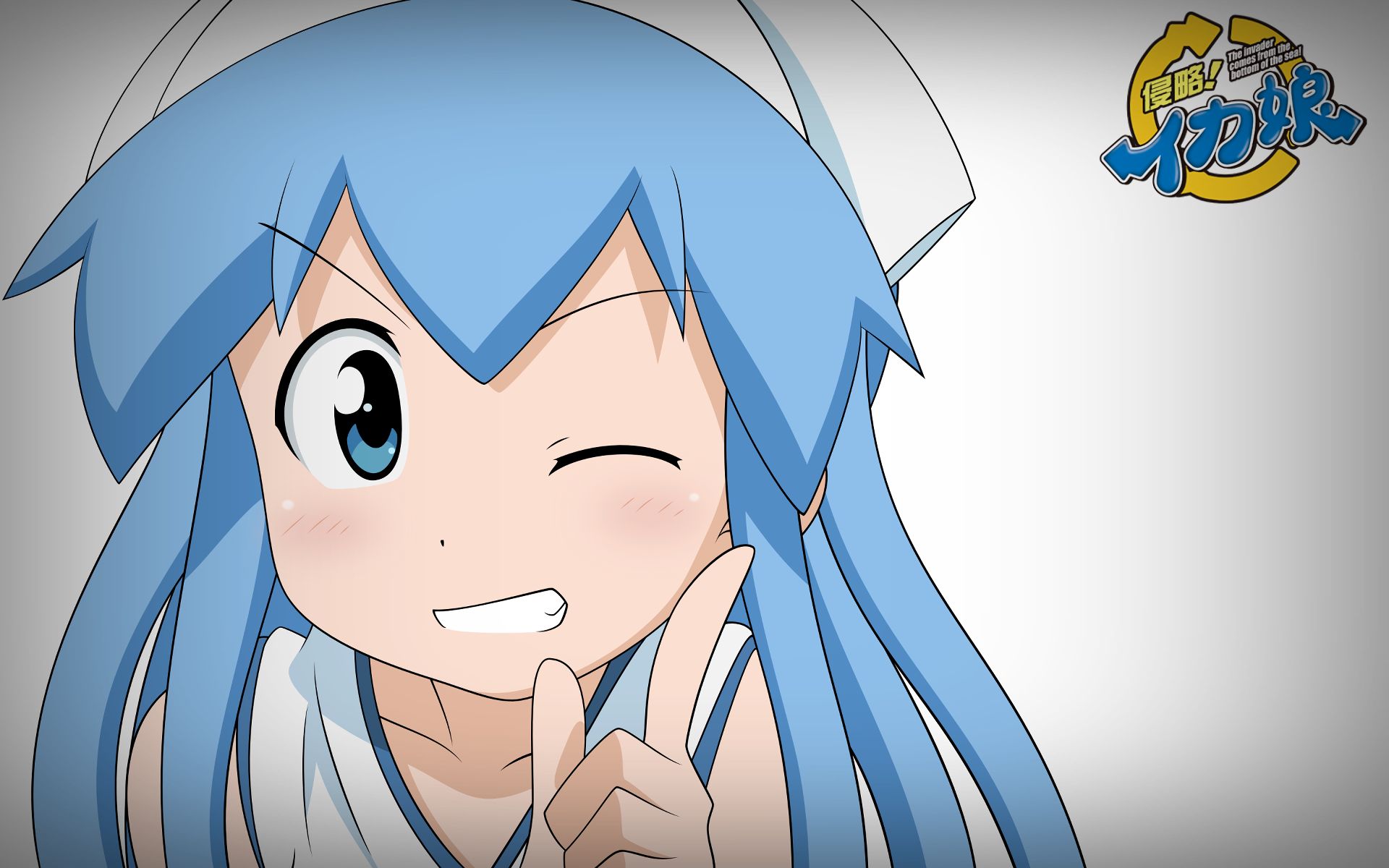 Squid Girl Chibi Anime Manga Art, blue squid, blue, white, face png |  Klipartz