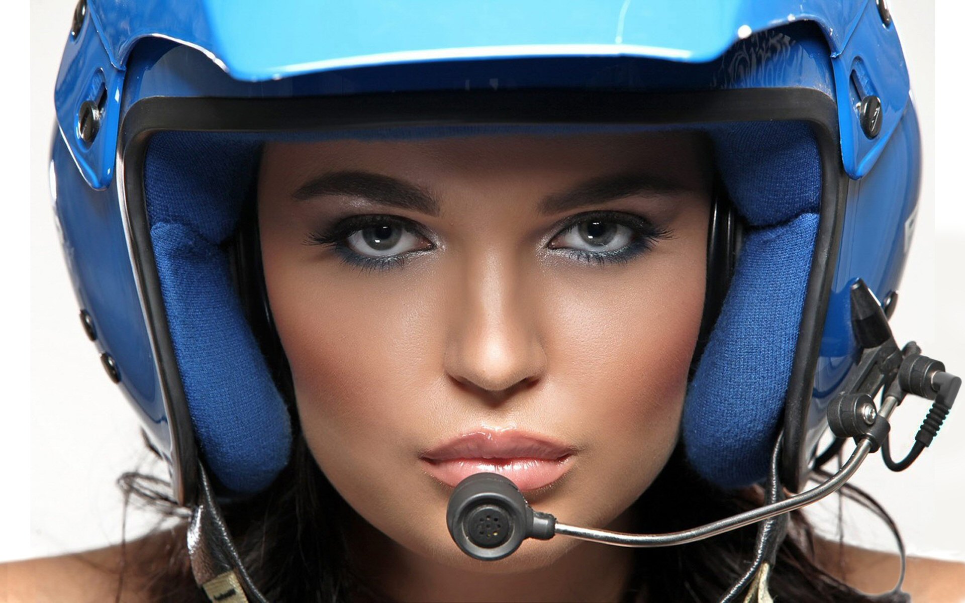 face, blue, women, beautiful, helmet, inessa tushkanova