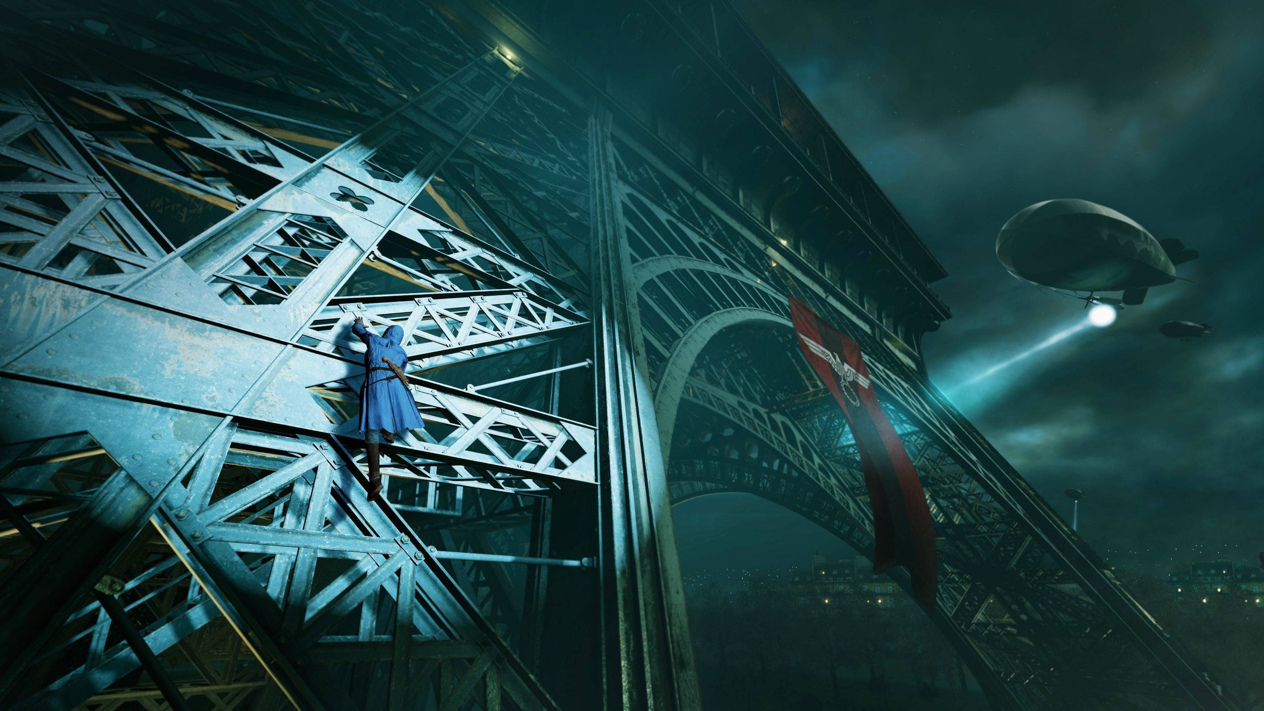 video game, assassin's creed: unity, arno dorian, eiffel tower, assassin's creed Free Stock Photo