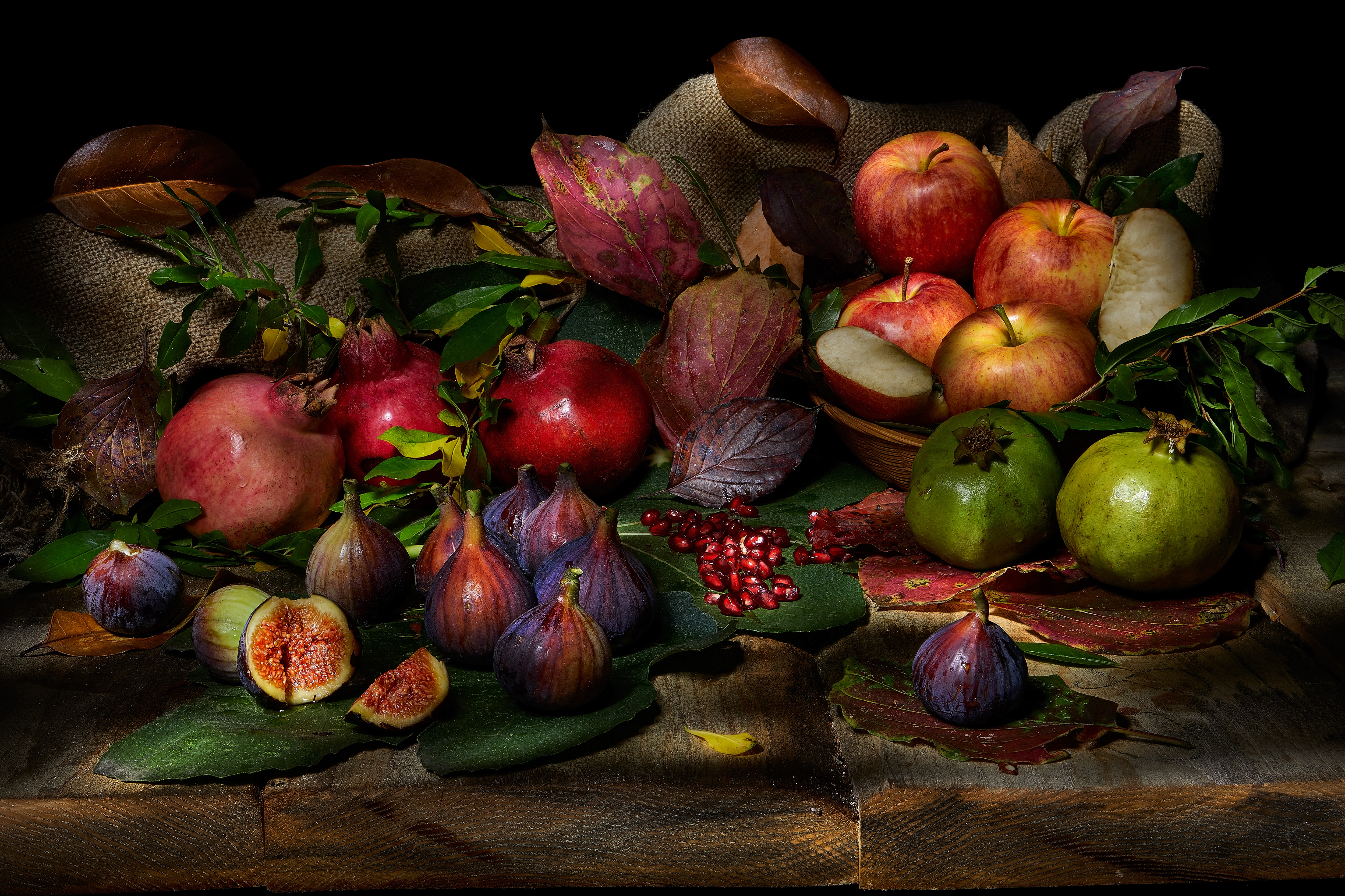 food, fruit, apple, fig, still life, fruits