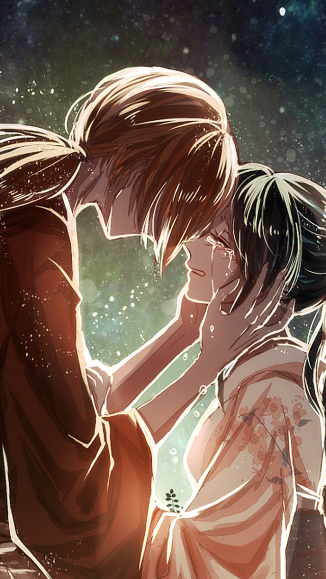 Wallpaper Rurouni Kenshin kisses Anime