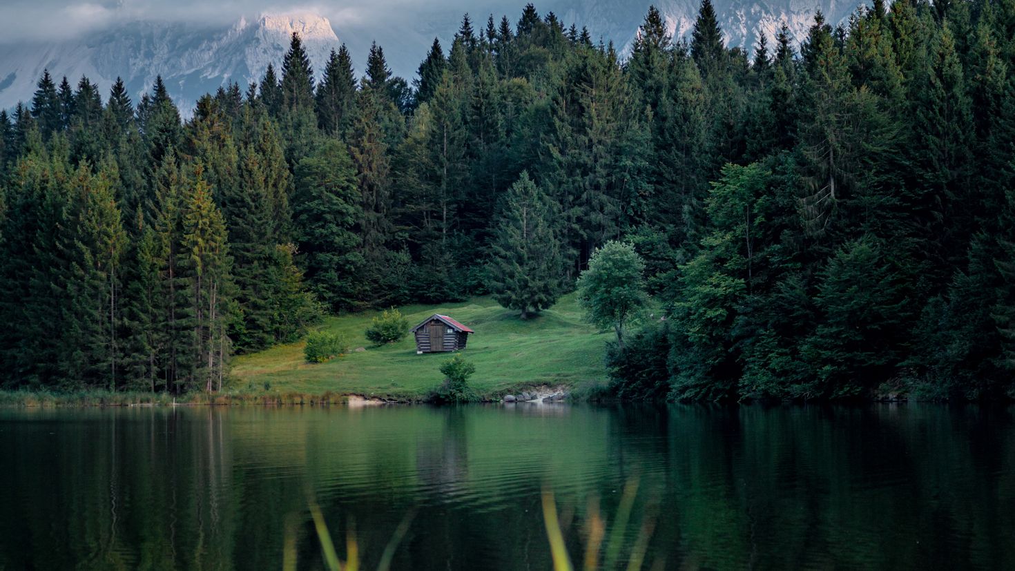 Домик в лесу у озера