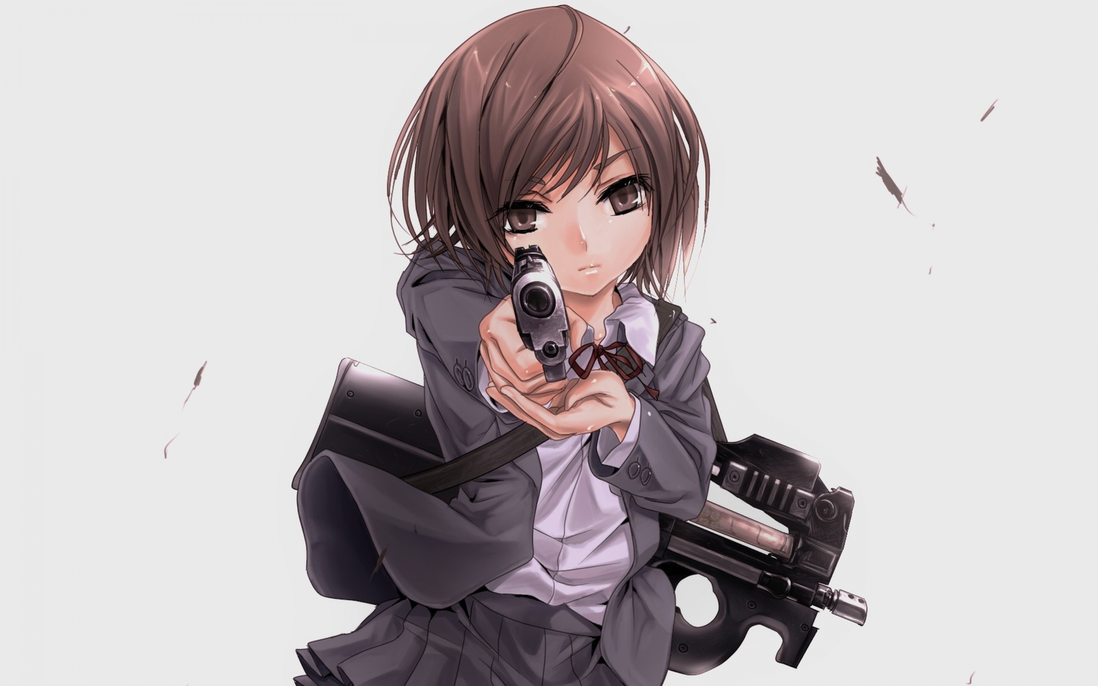 Аниме девочка с пистолетом