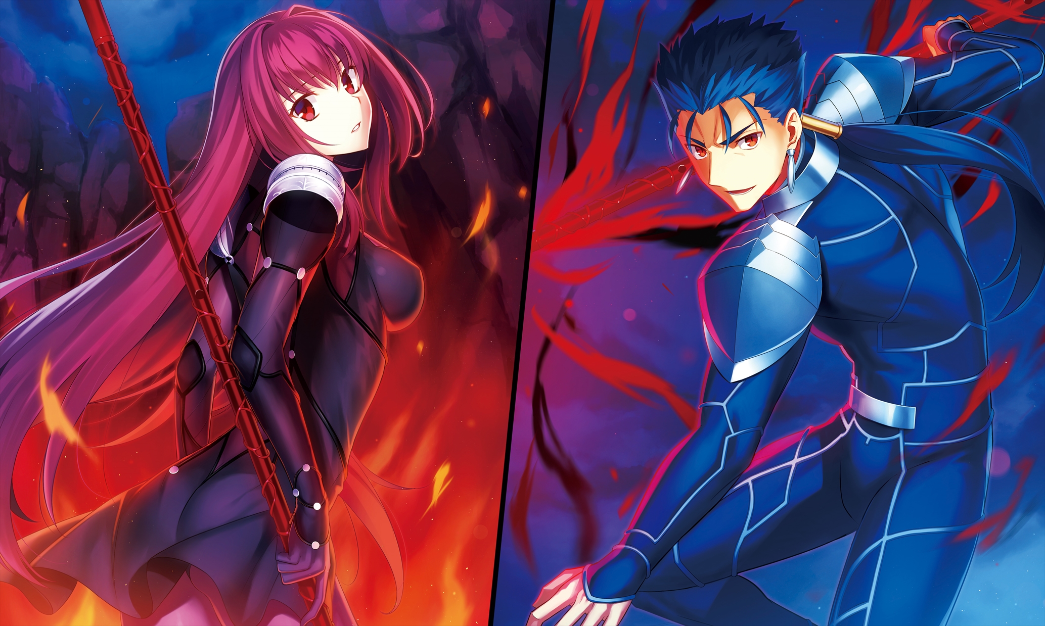 anime, fate/grand order, lancer (fate/stay night), scathach (fate/grand order), sukasaha, fate series