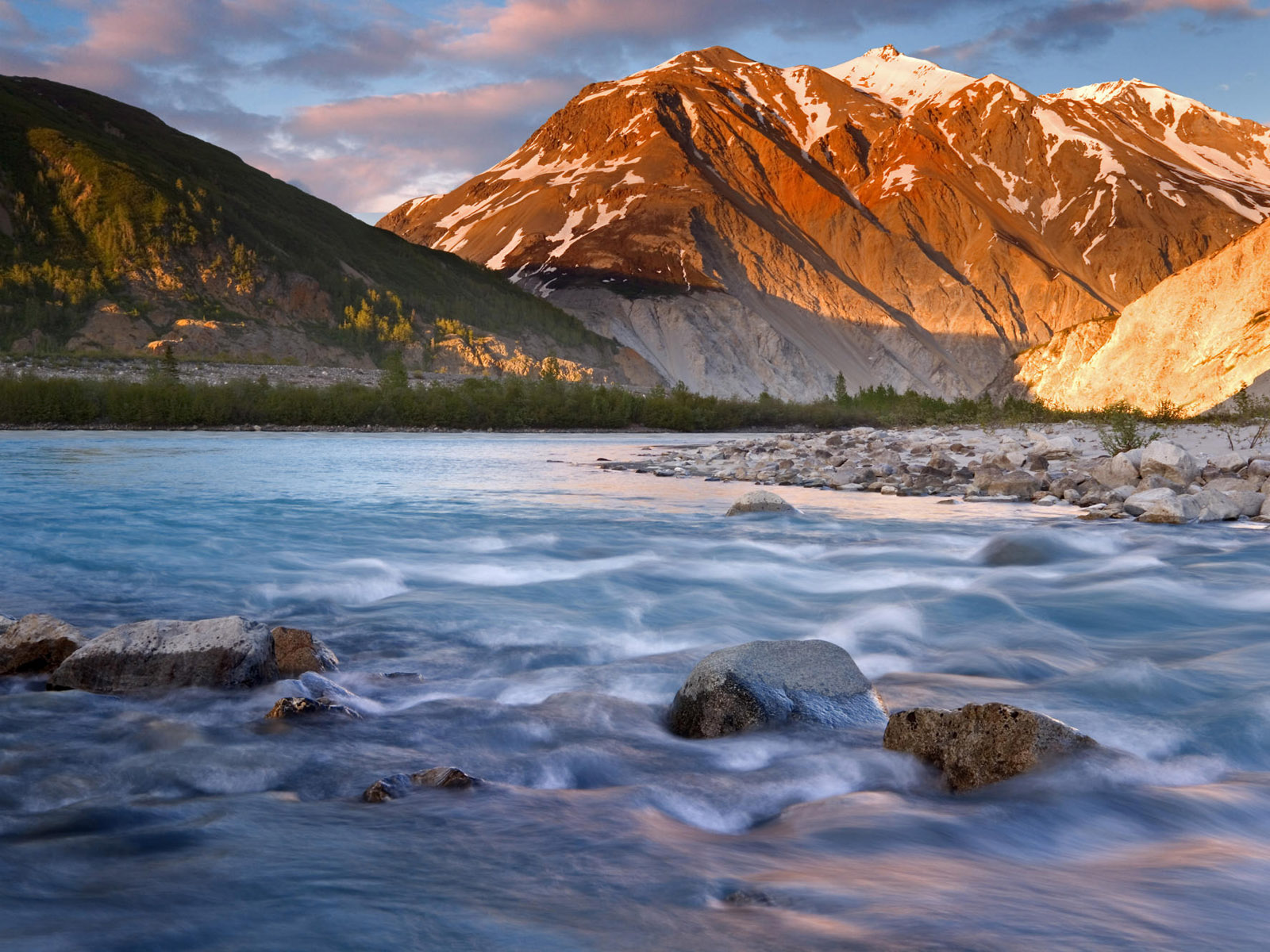 Horizontal Wallpaper river, mountains, earth, mountain, alaska, water