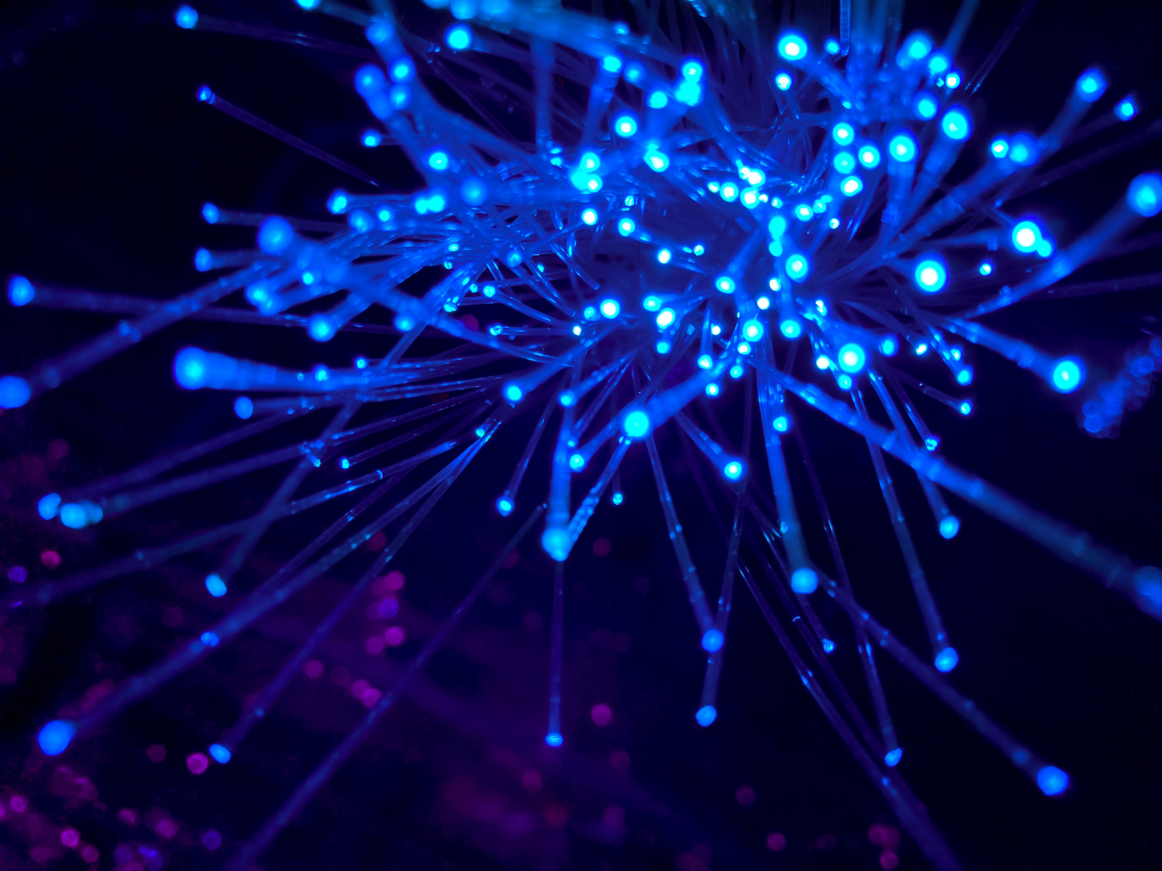 optical fiber, abstract, blue, glow, fiber phone background