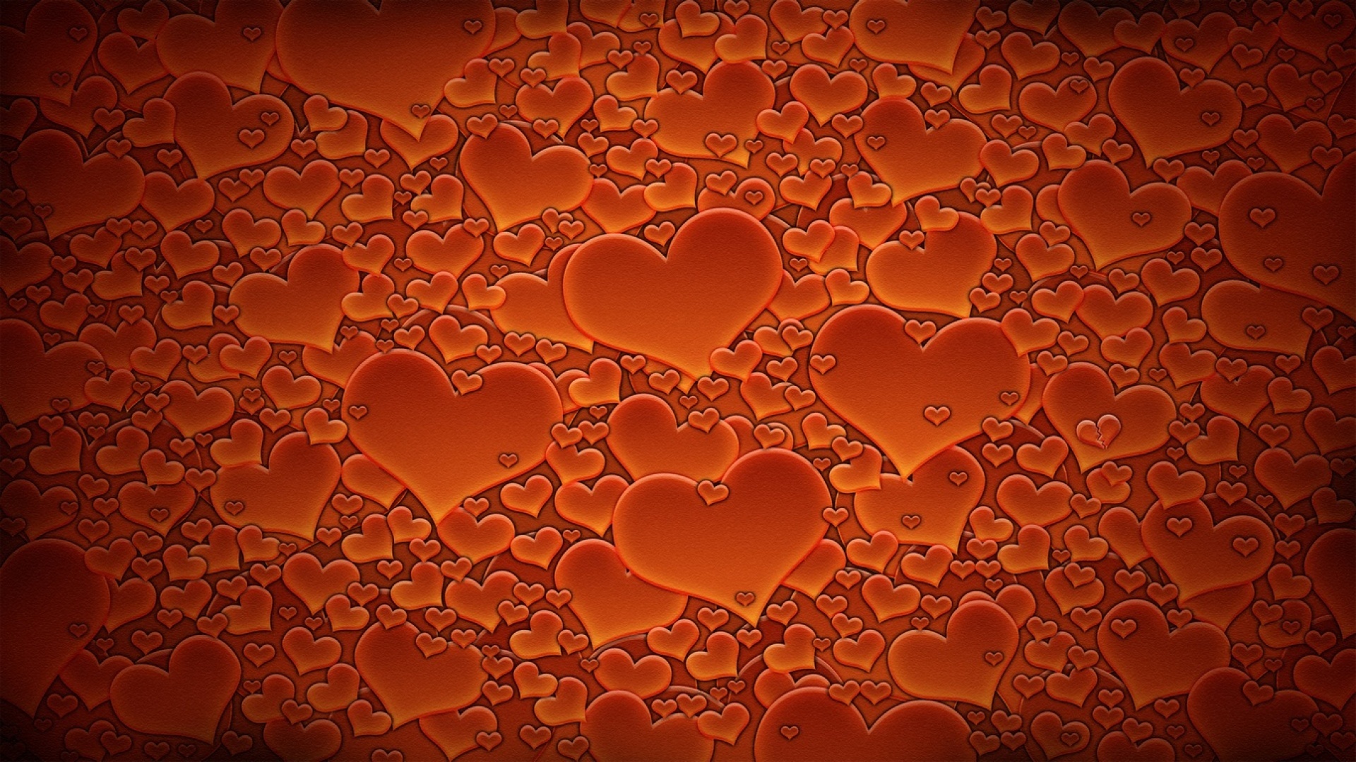 Horizontal Wallpaper background, hearts, red