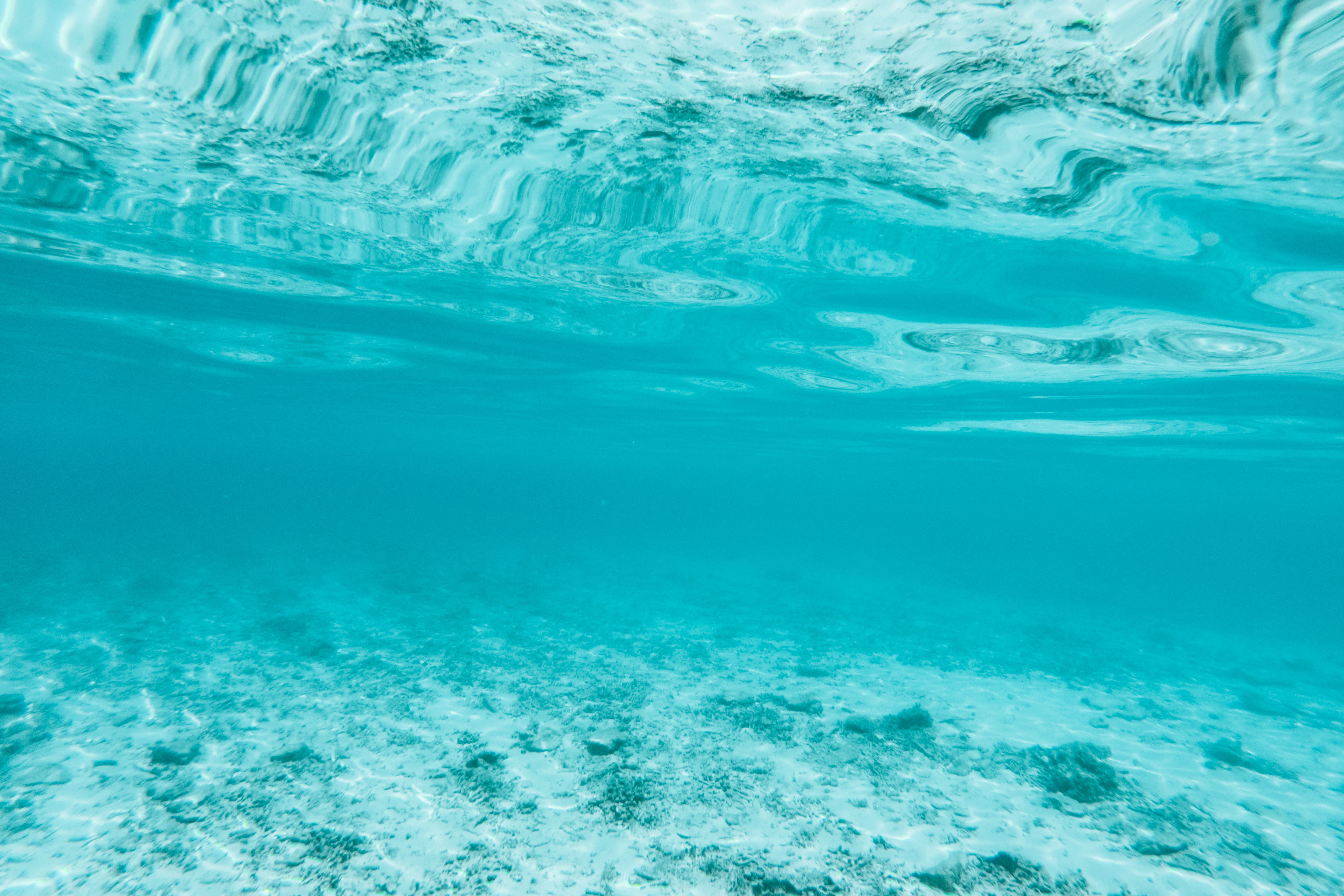 104596 Hintergrundbild herunterladen unter dem wasser, natur, waves, blau, transparent, tiefe, unterwasser, unterseite, unteres - Bildschirmschoner und Bilder kostenlos