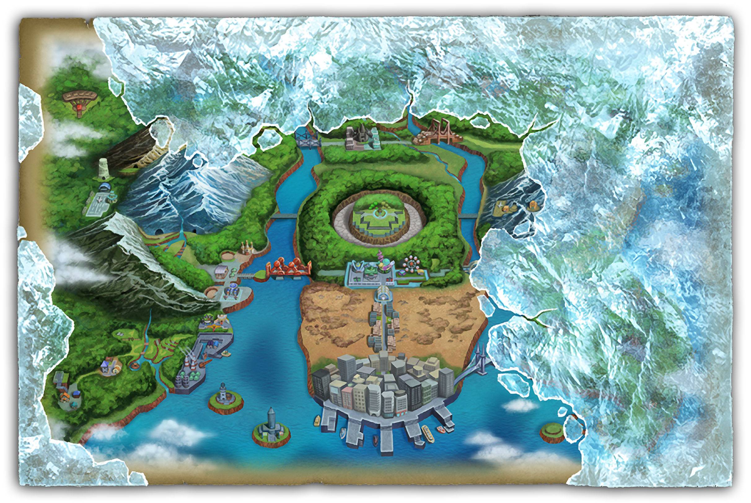 map, video game, pokemon: black and white 2, pokémon Full HD