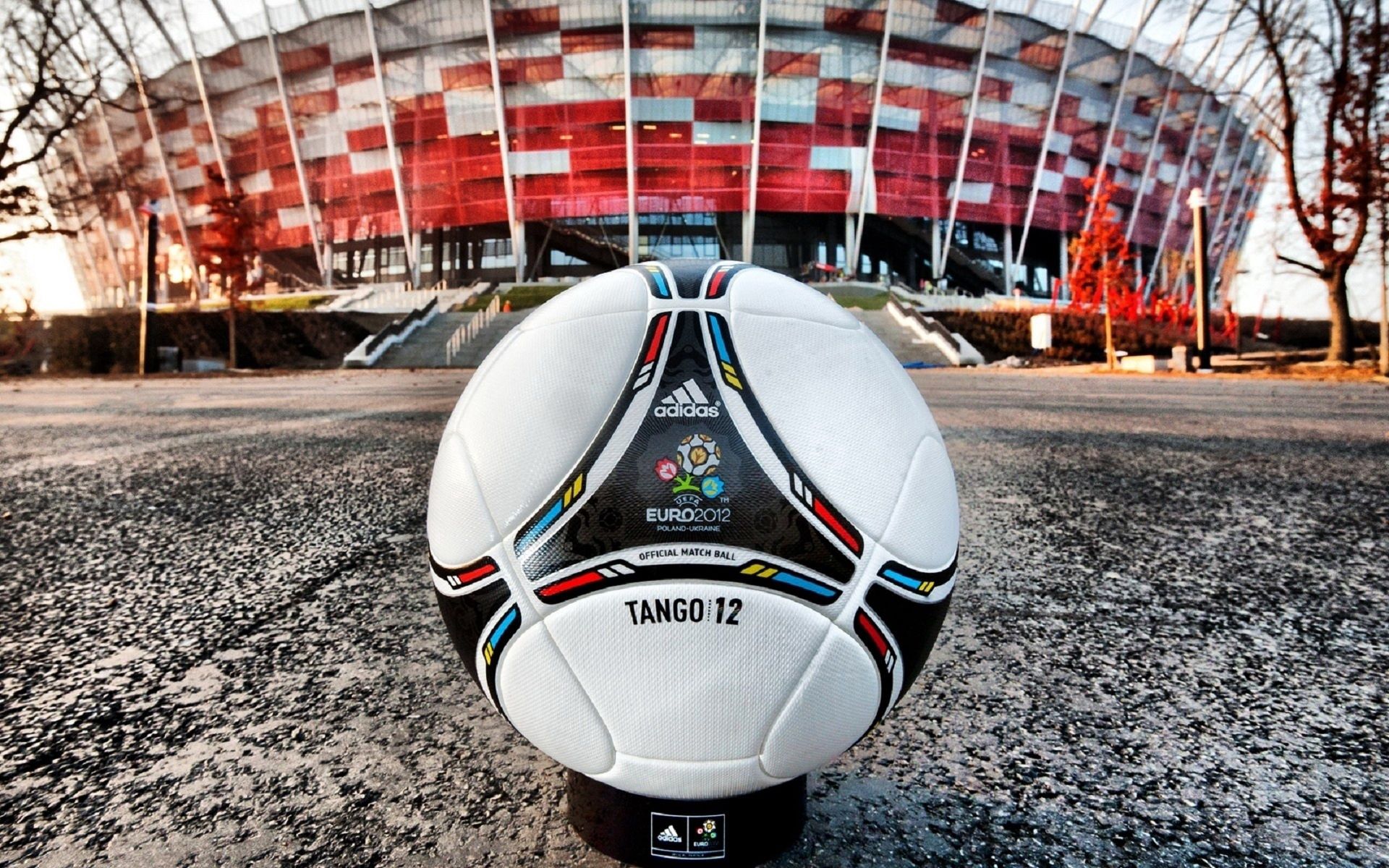 Скачать картинку Евро 2012, Стадион, Мяч, Спорт, Кожа в телефон бесплатно.
