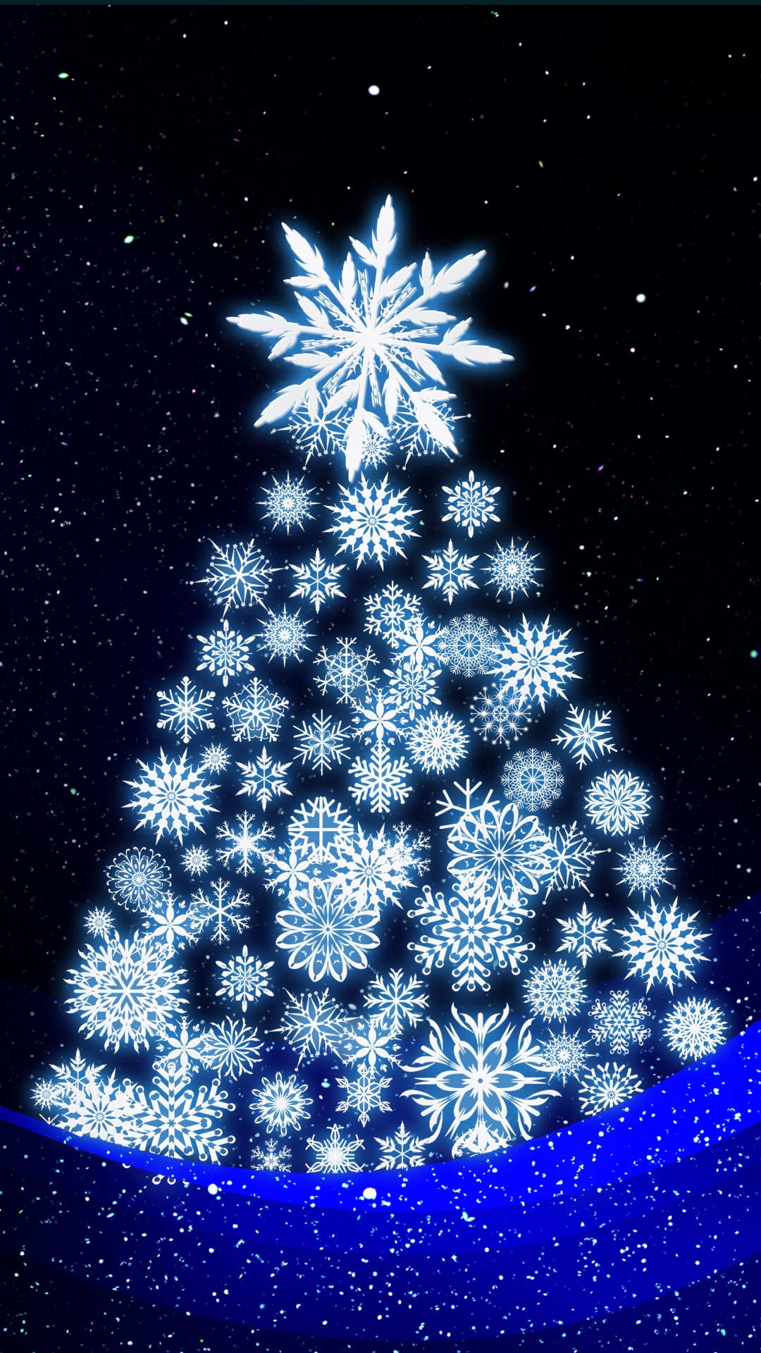 Download mobile wallpaper Christmas, Holiday, Christmas Tree, Snowflake, Sparkles for free.