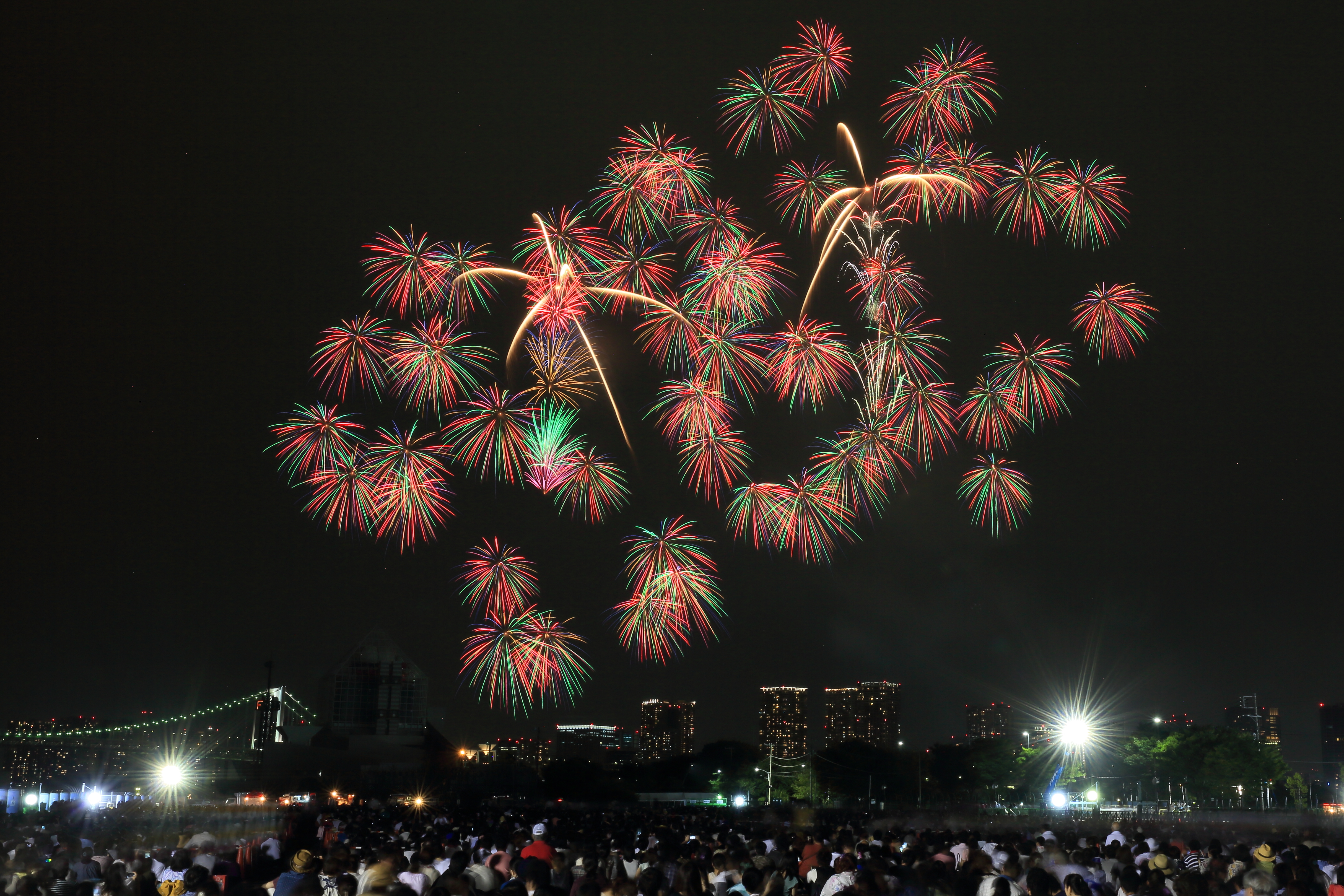photography, fireworks, crowd, japan, light, night, tokyo