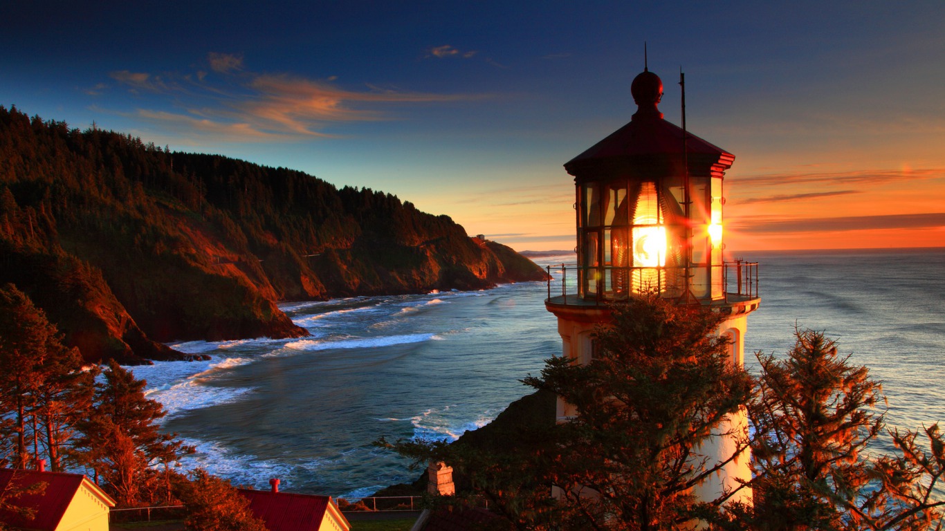 coastline, man made, lighthouse, earth HD wallpaper