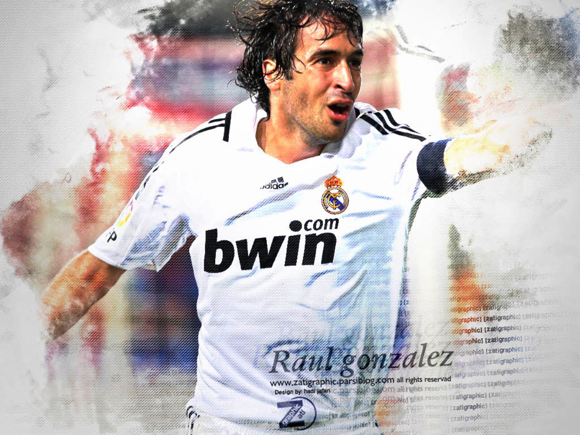 Real Madrid Legends - Raúl (Iphone Wallpaper Format)