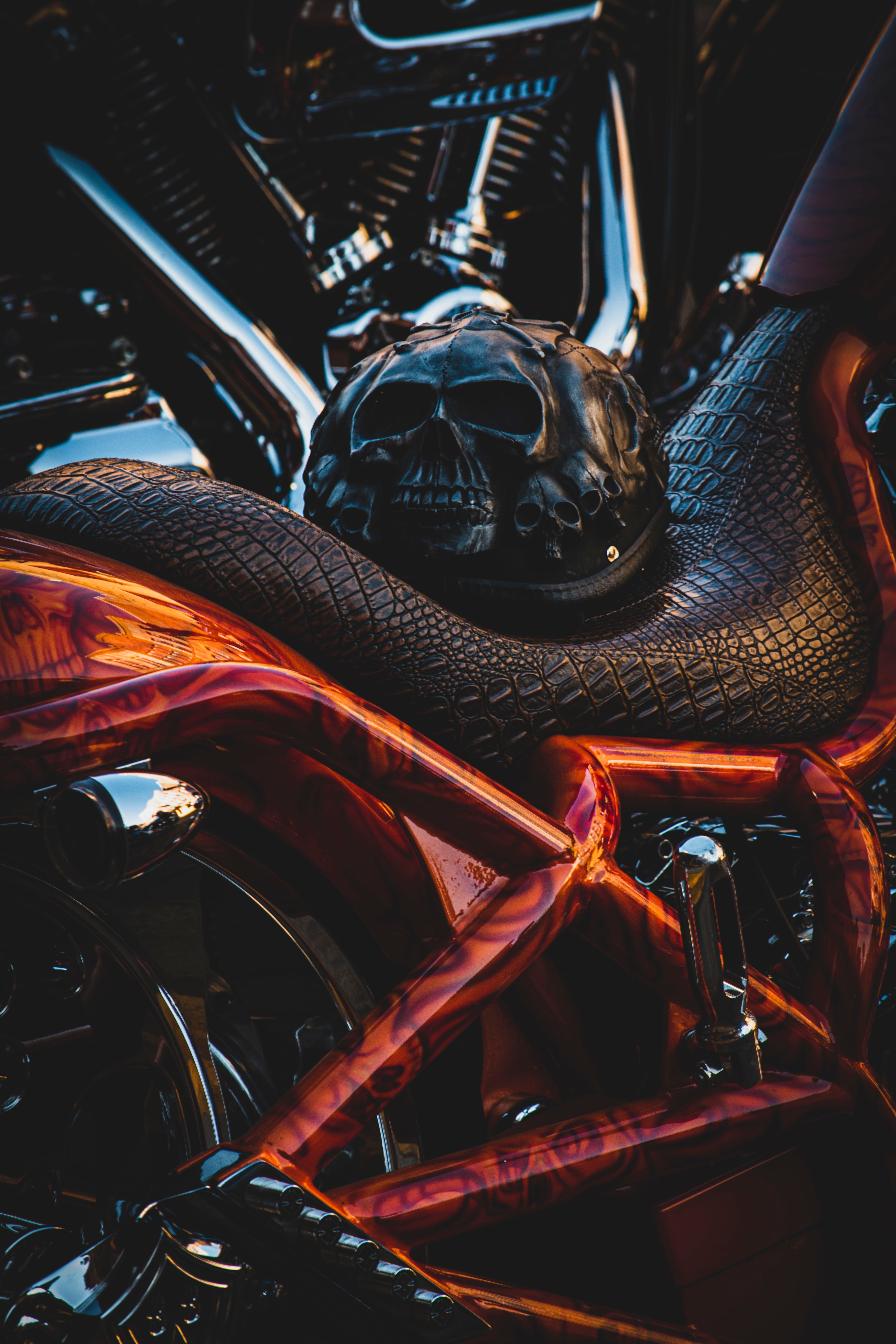 skull, motorcycles, helmet, motorcycle, bike, skulls Image for desktop