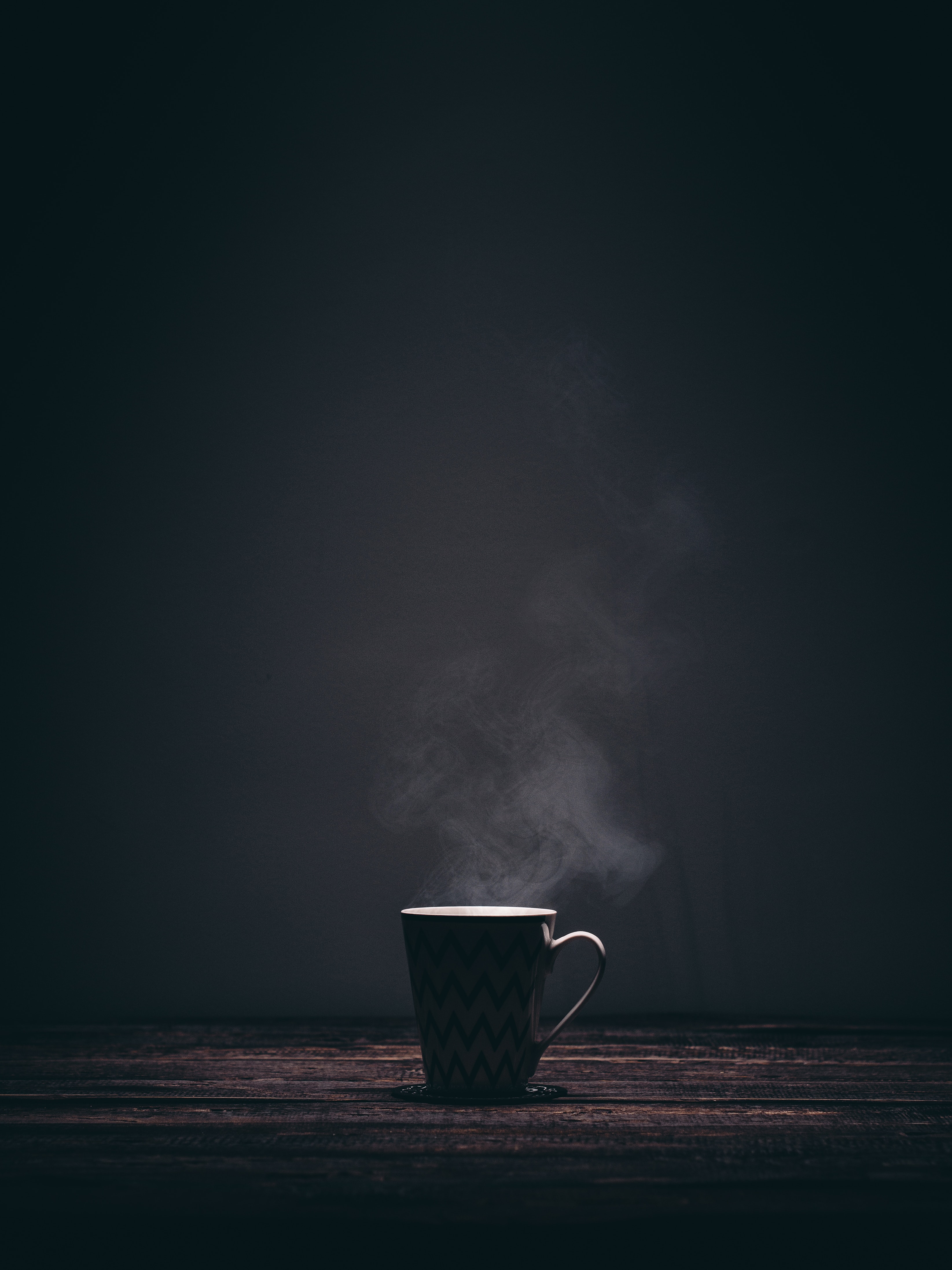 cup, mug, steam, food, table