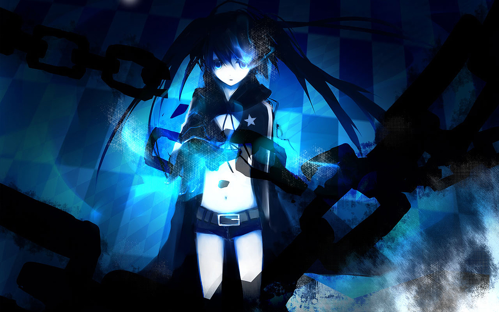 Стрелок телефон. Мато Курои и Рин. Мир Блэк рок шутер. Курои Хаку. Black Rock Shooter мультсериал кадры.