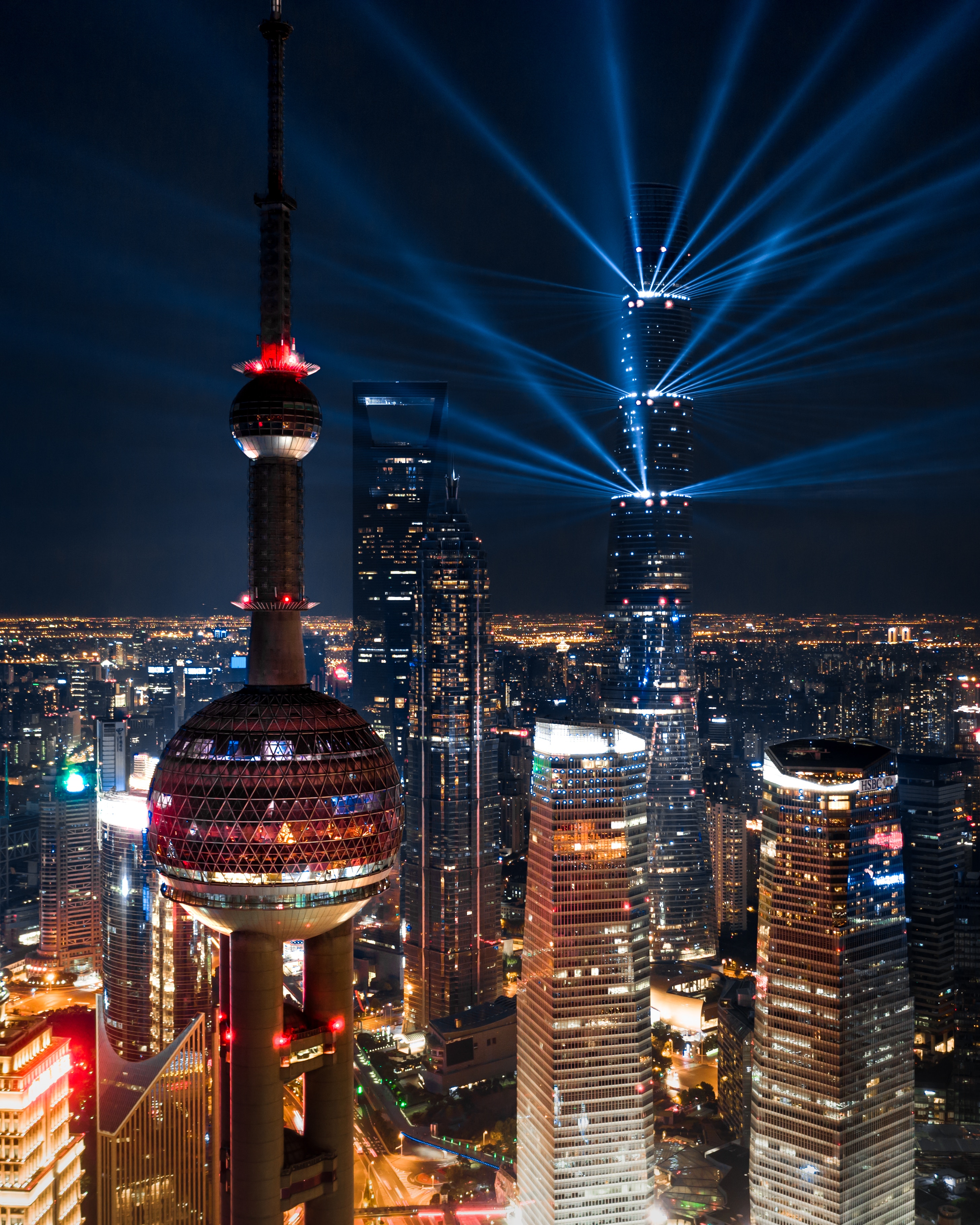 skyscrapers, night city, architecture, cities, view from above, city lights images