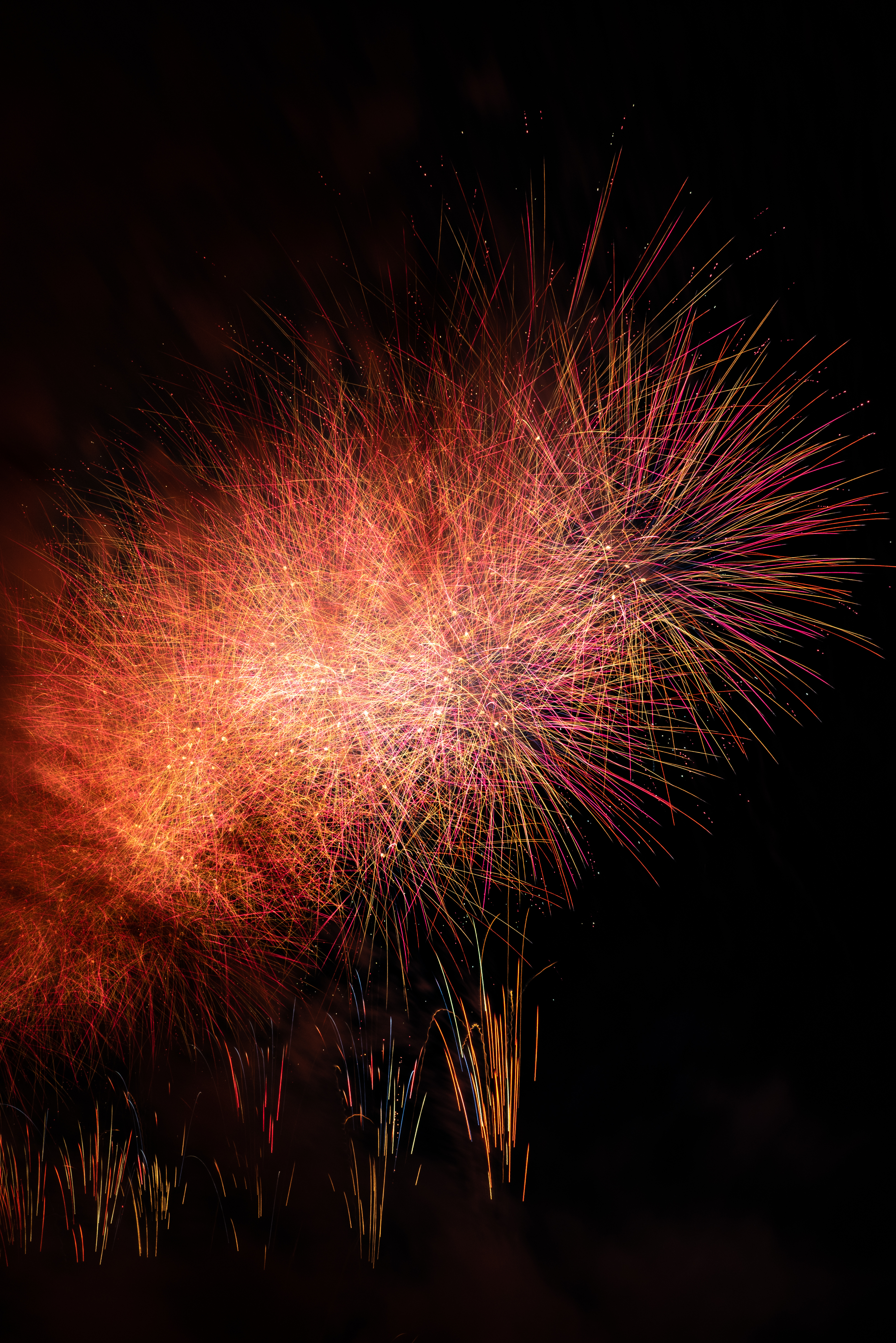 Download mobile wallpaper Holidays, Salute, Holiday, Sparks, Fireworks, Firework for free.