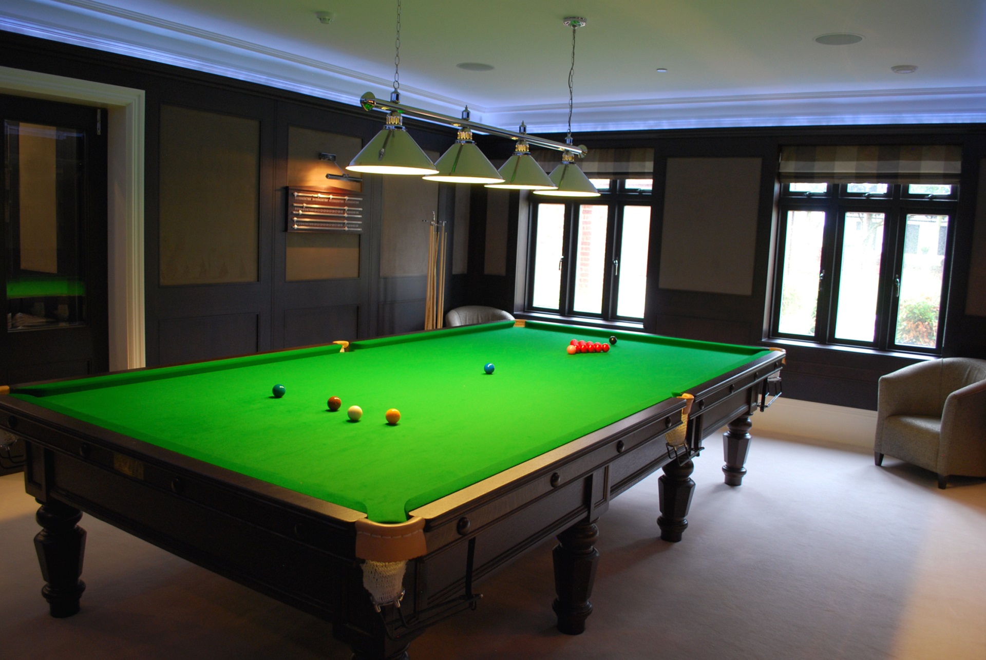 snooker, game, pool, ball, room, table Panoramic Wallpaper