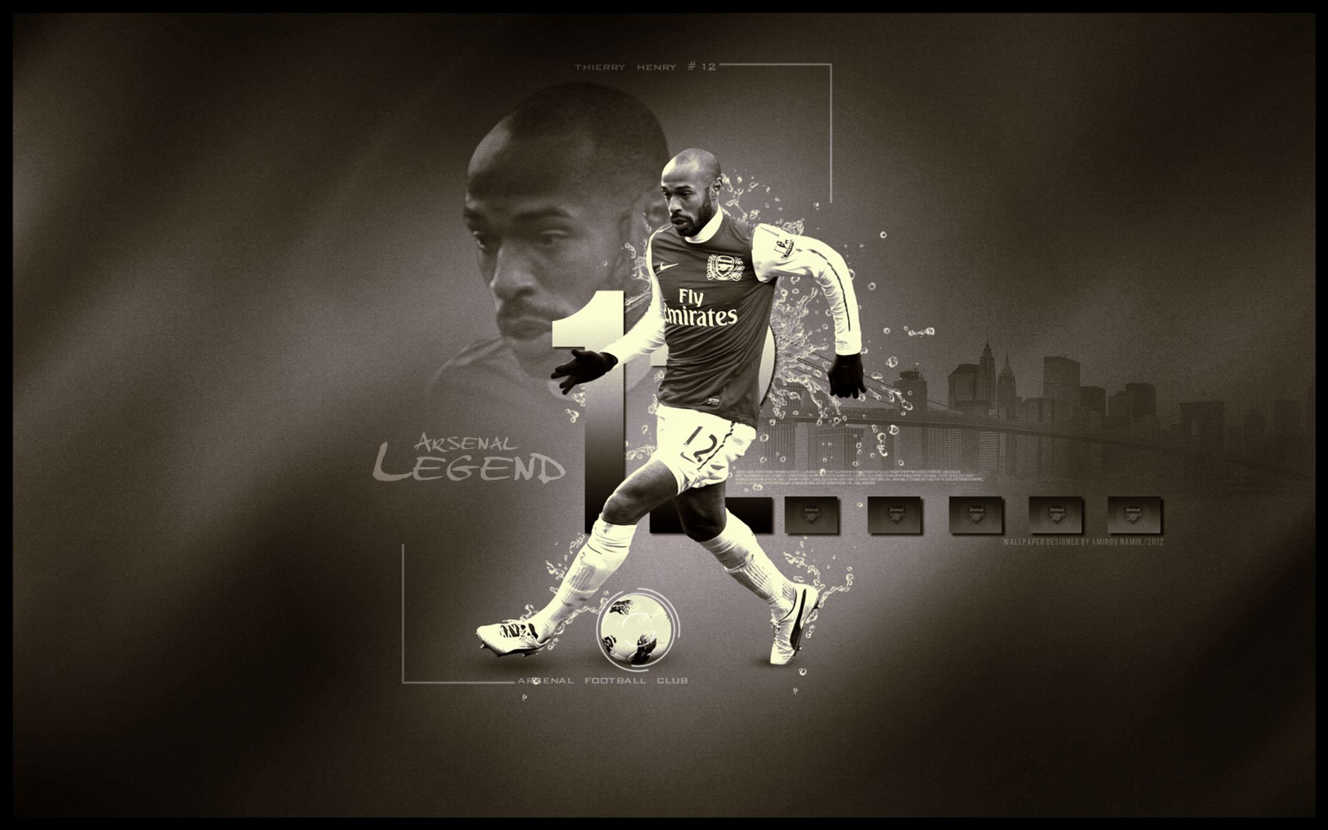 Download Former Arsenal FC Player Thierry Henry Wallpaper
