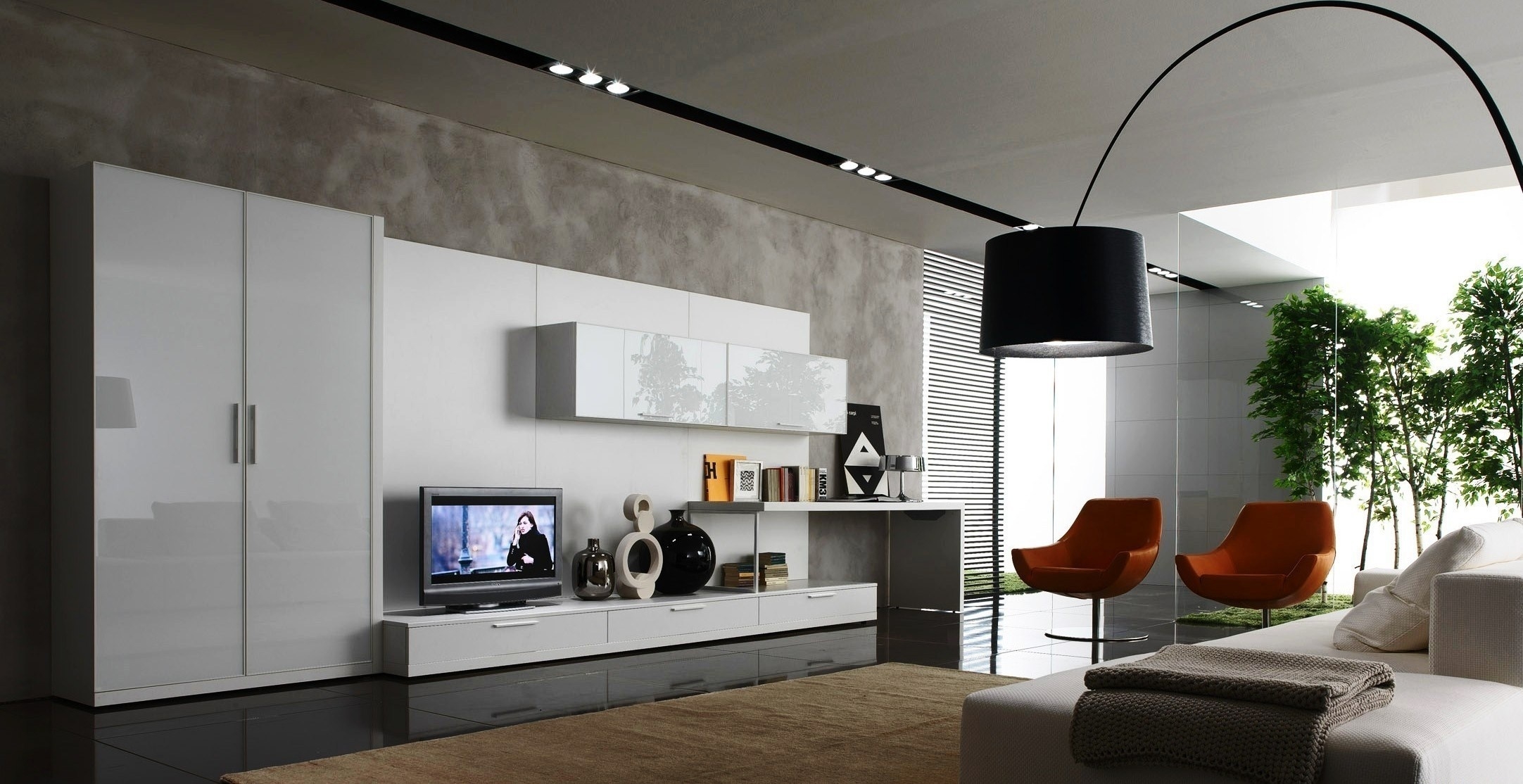 furniture, living room, interior, miscellanea, miscellaneous, design, sofa, modern, up to date, television, television set cellphone