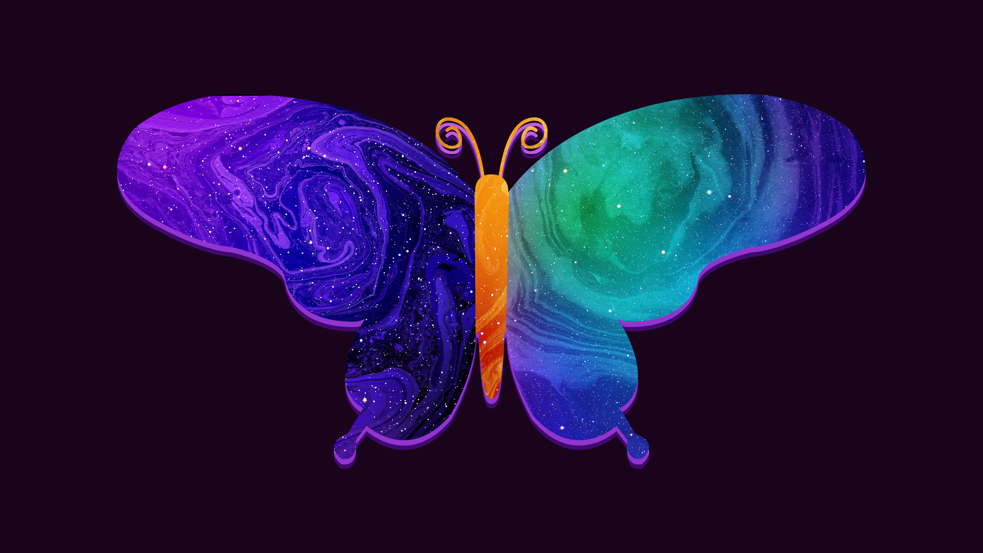 Обои Минимализм бабочка
