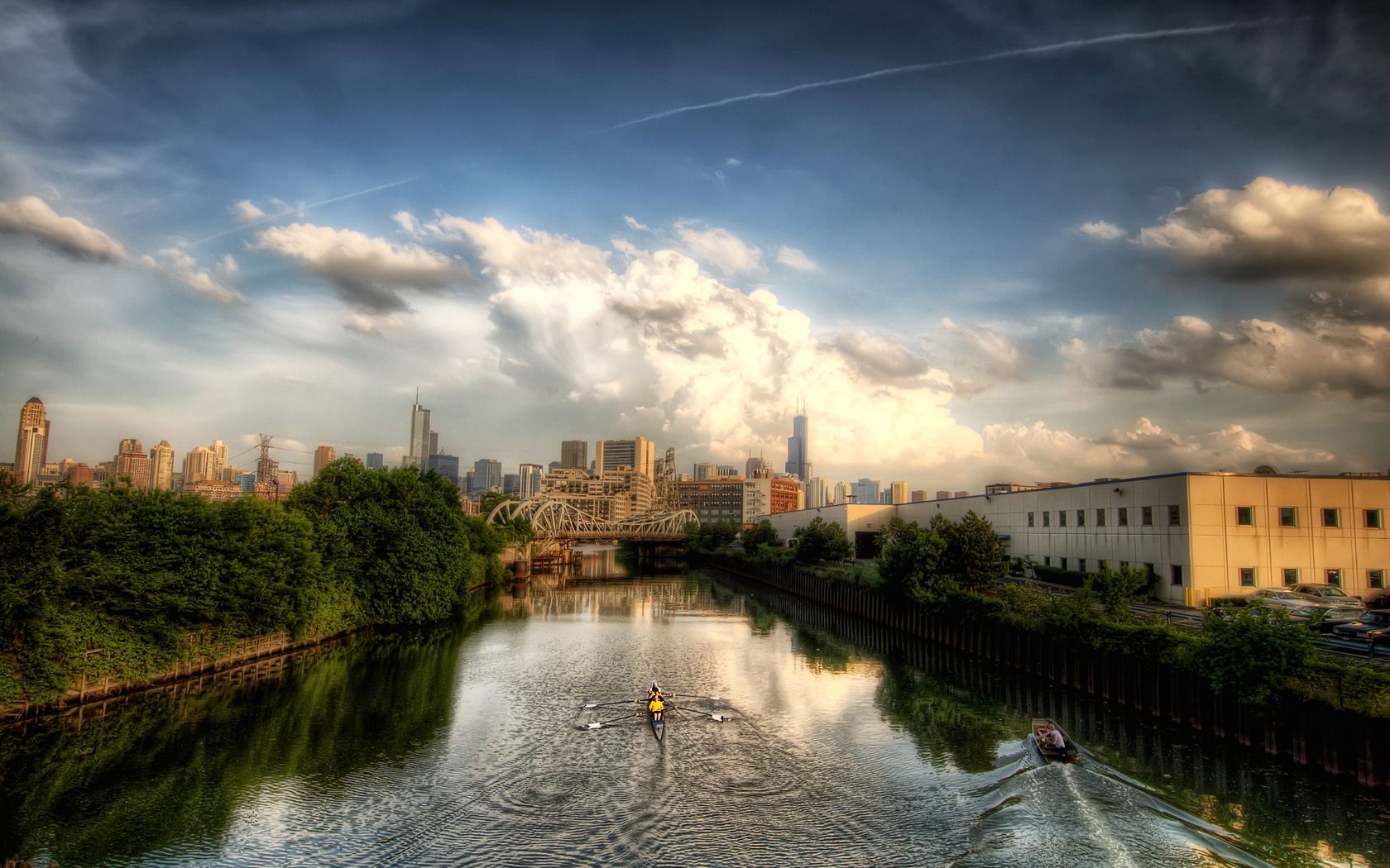 Laden Sie das Hdr, Illinois, Chicago, Flüsse, Städte-Bild kostenlos auf Ihren PC-Desktop herunter