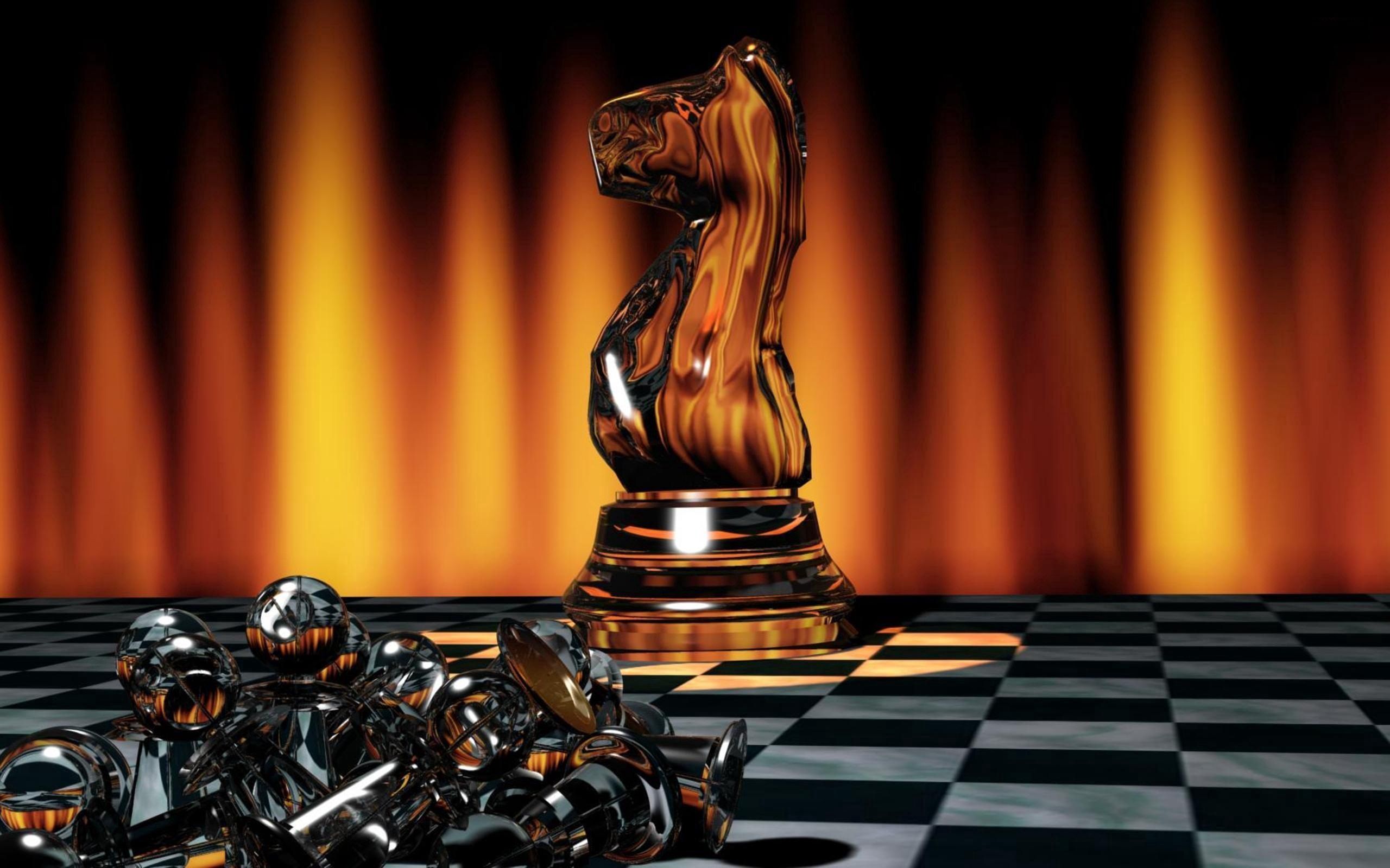 chess, chessmen, 3d, chess pieces, game, shine, light, board