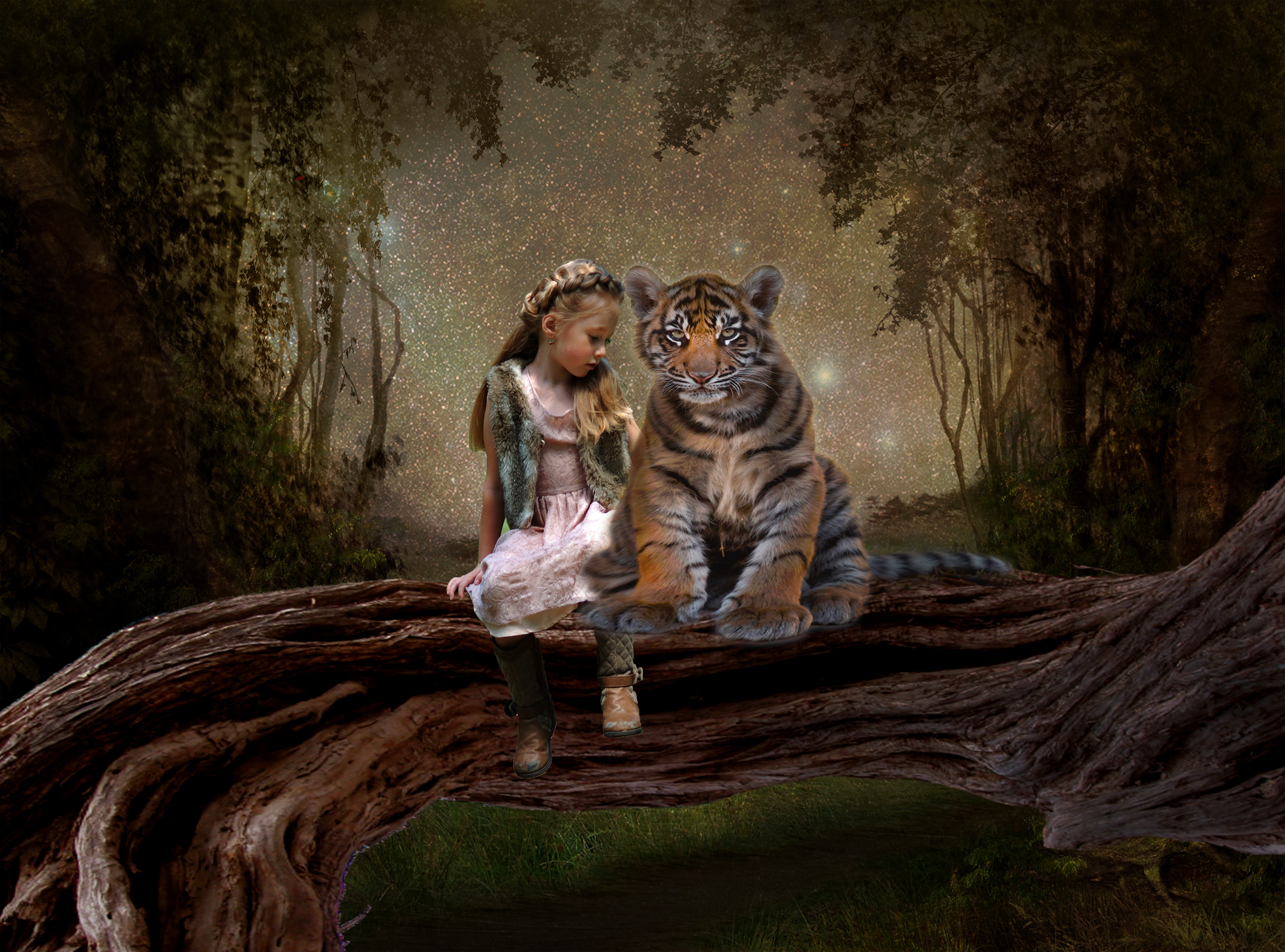 Девочка и тигр