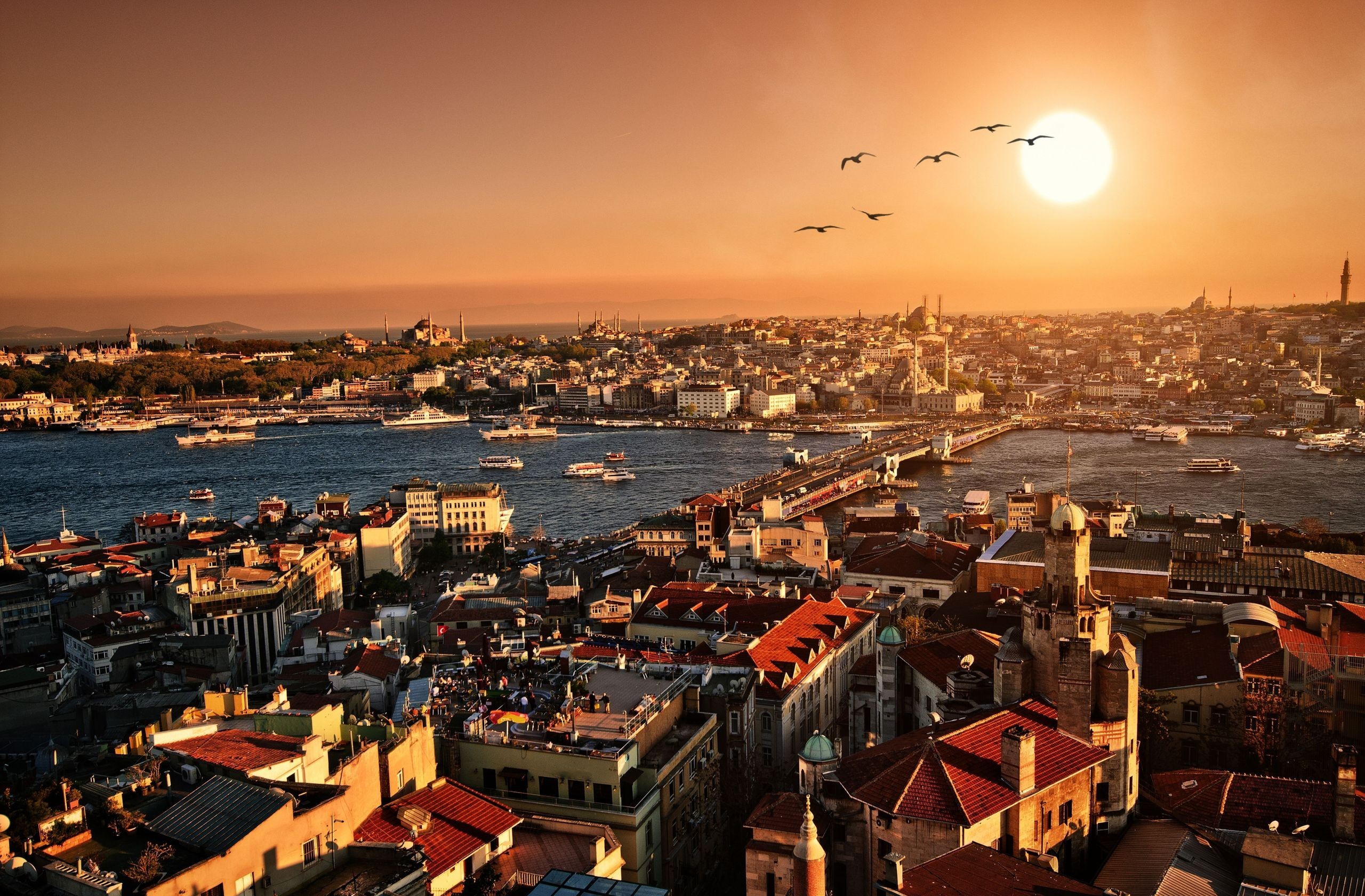 Стамбул Босфор закат