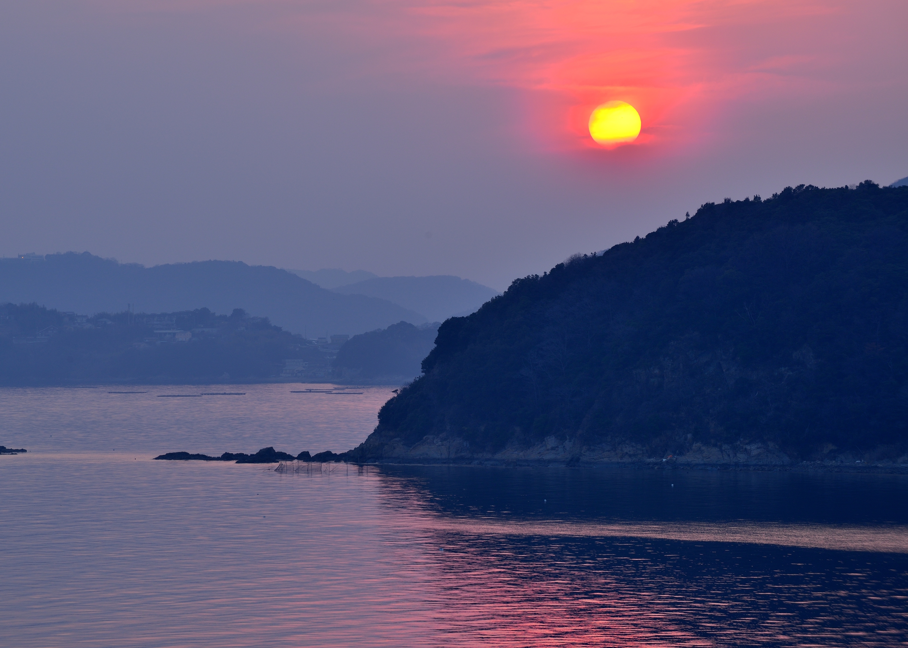 Laden Sie das Tatsuno, Natur, Sunset, Japan, Sea-Bild kostenlos auf Ihren PC-Desktop herunter