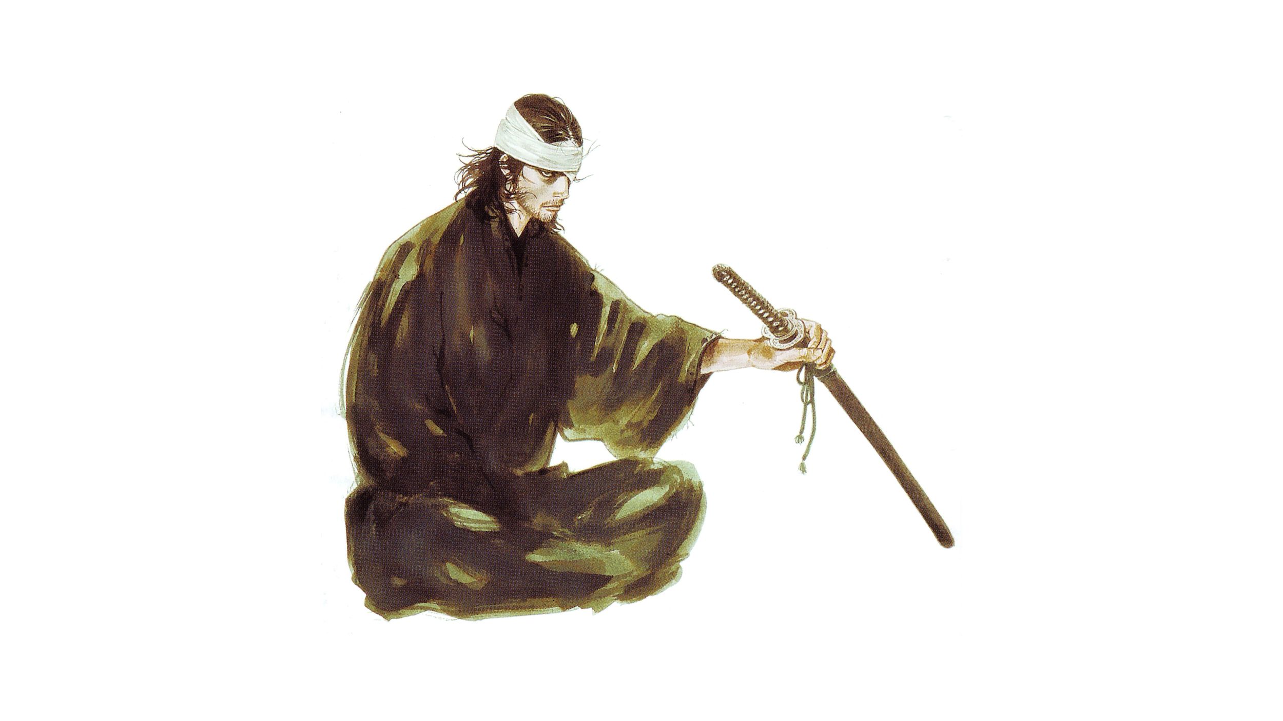 Миямото Мусаси с катаной