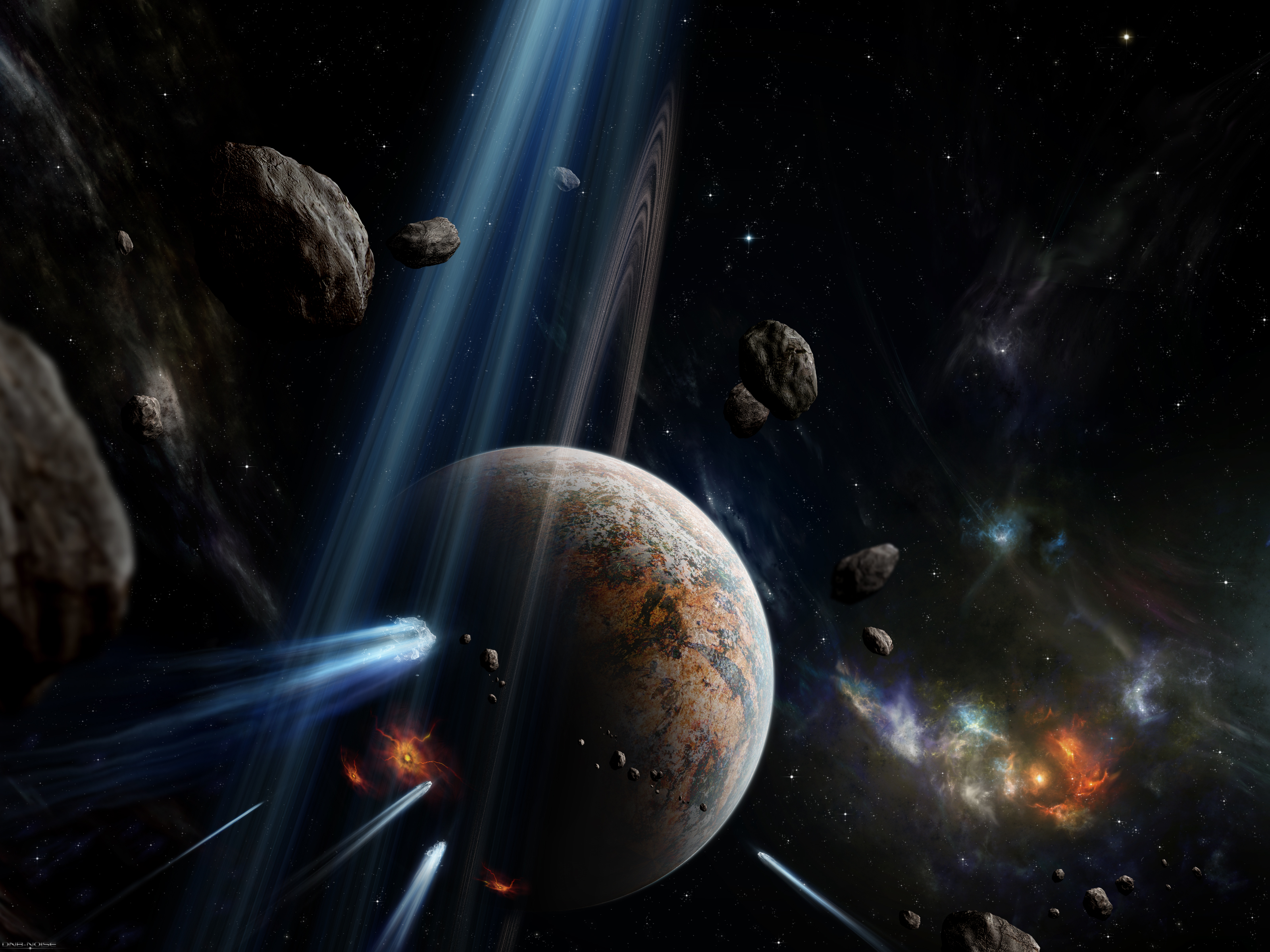 planet, sci fi, asteroid, meteor, space 4K Ultra