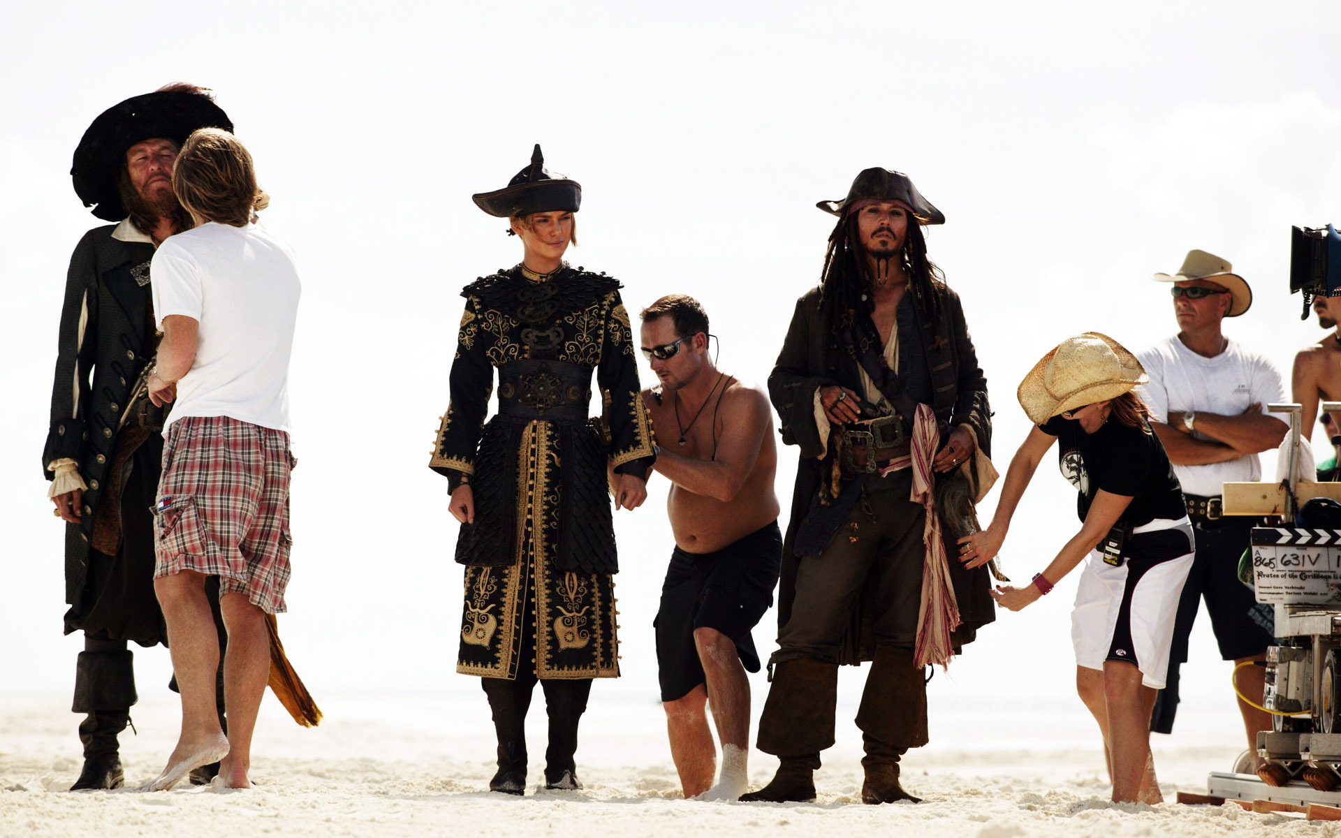 movie, pirates of the caribbean: at world's end, elizabeth swann, geoffrey rush, hector barbossa, jack sparrow, johnny depp, keira knightley, pirates of the caribbean