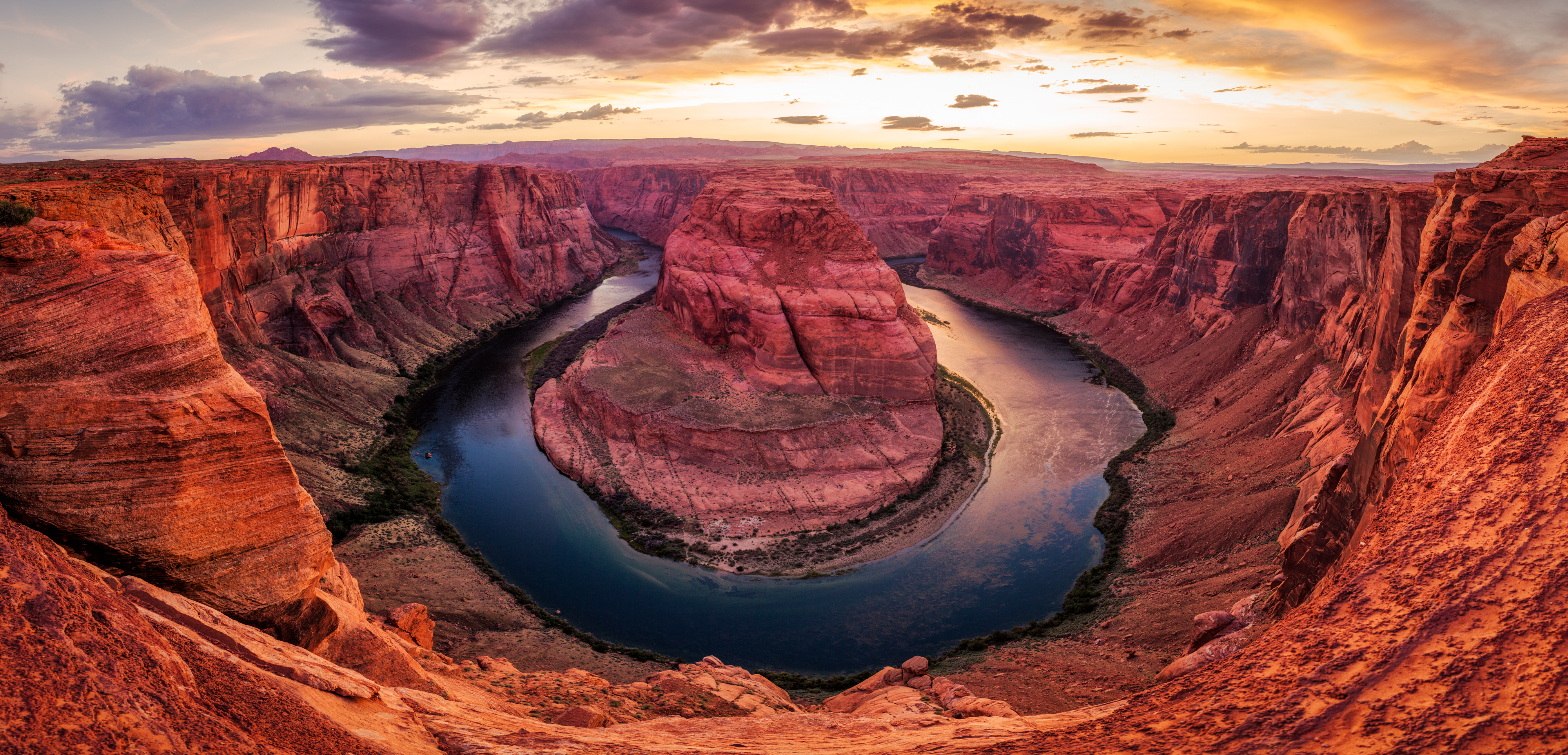 arizona, earth, horseshoe bend, canyon, nature, river, canyons Free Stock Photo