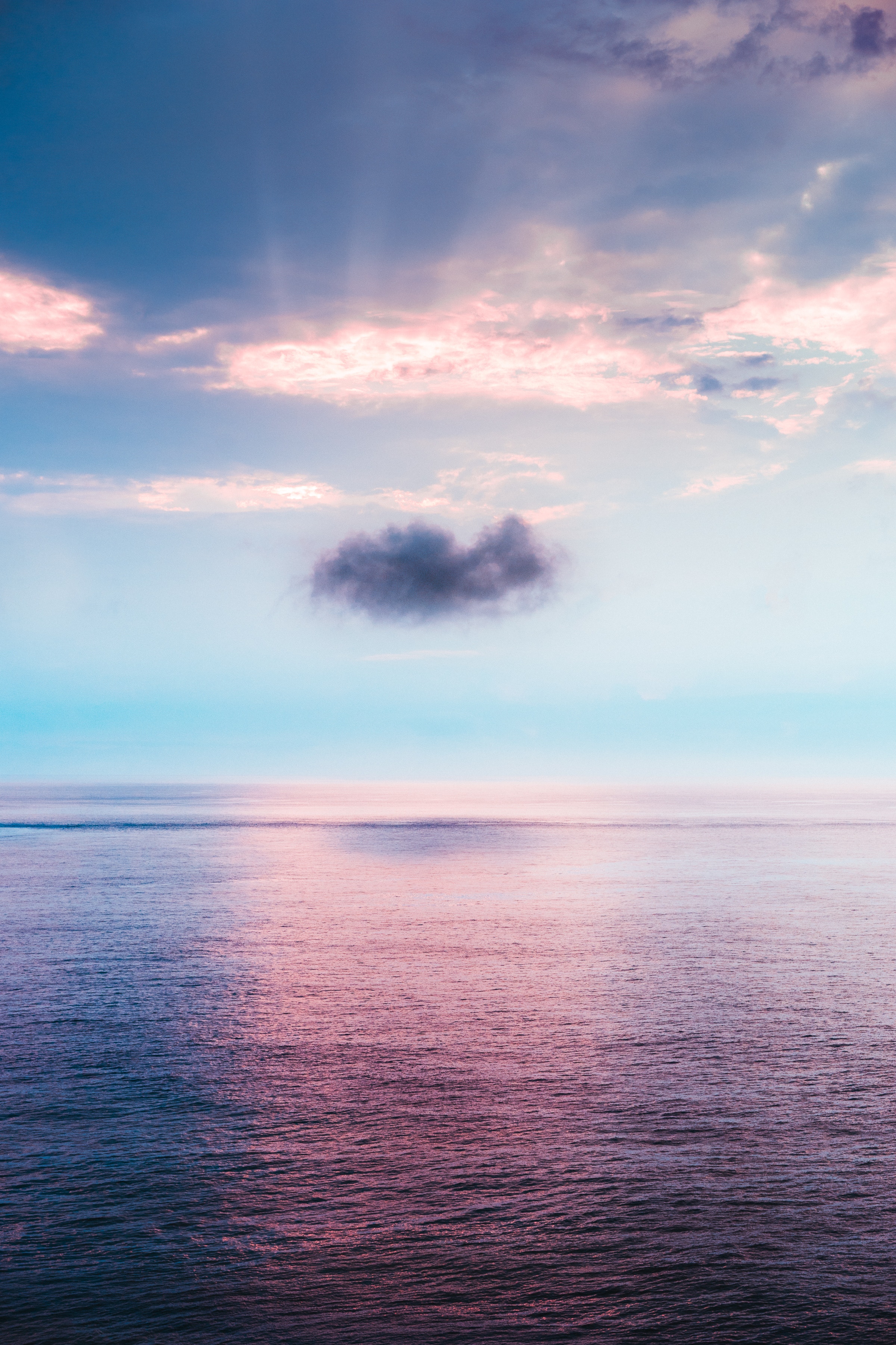 125952壁紙のダウンロード雲, 自然, 海, 地平線, 反射-スクリーンセーバーと写真を無料で