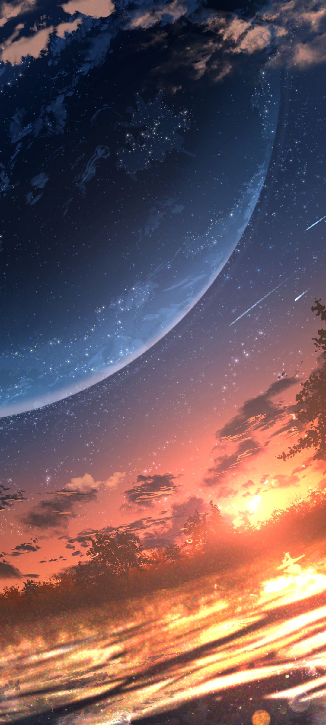 Starry Sky Anime Girl iPhone , , Background, and , Anime Sunset Vertical HD  phone wallpaper | Pxfuel