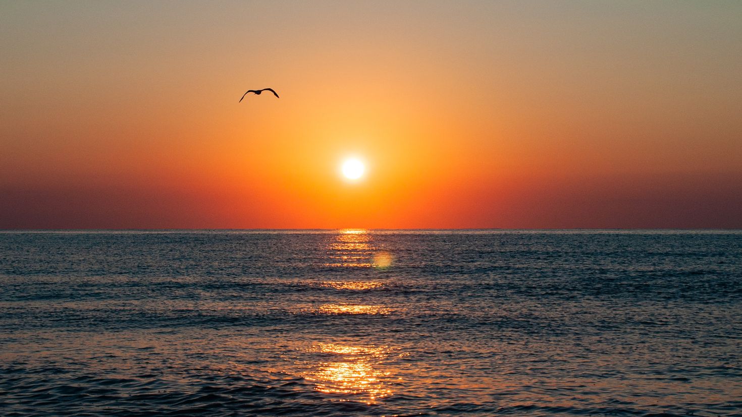 восход солнца и море