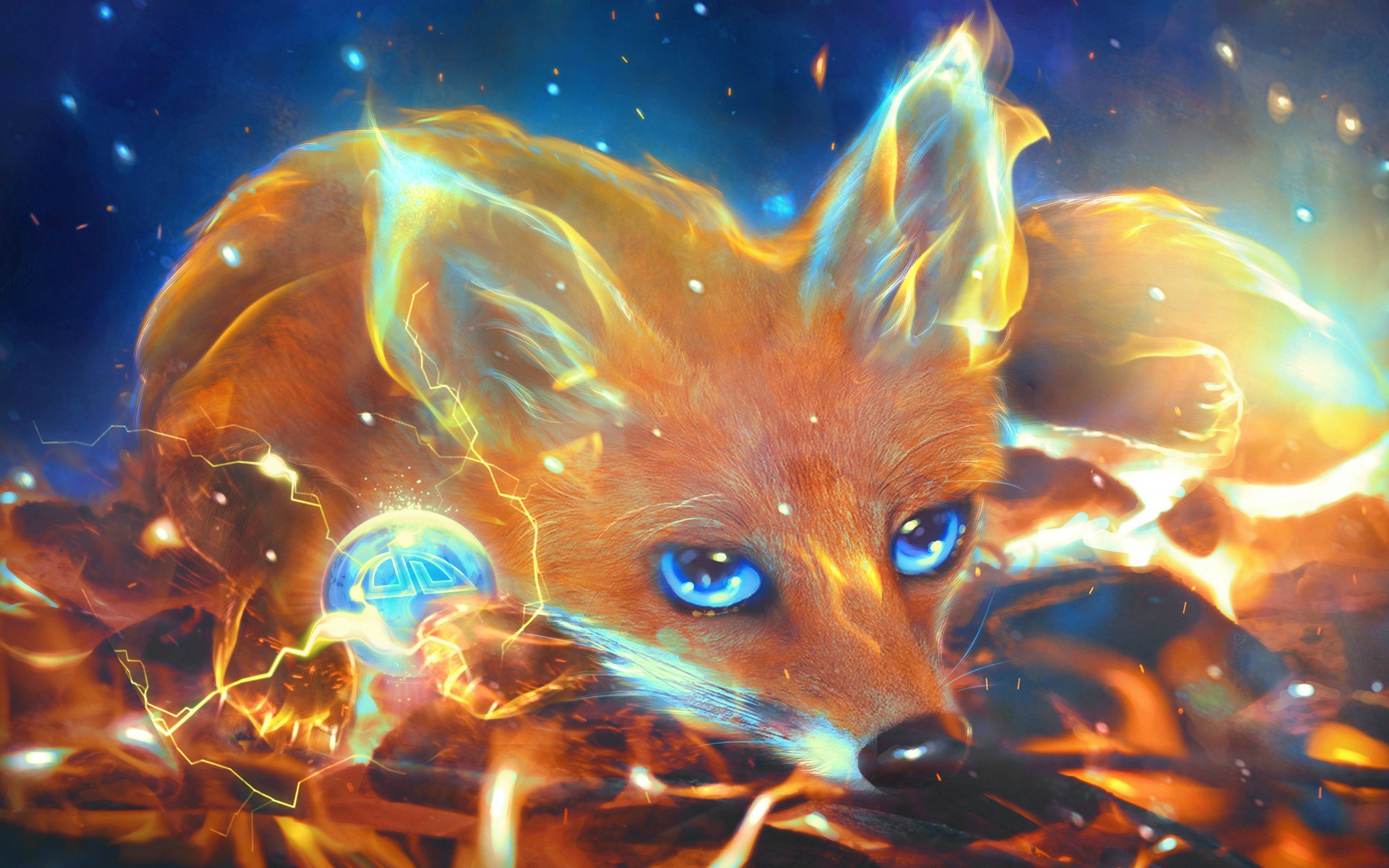Tpof fox. Огненная лисица Кицунэ. Кицунэ Огненный Лис. Магическая лиса Кицунэ. Девятихвостый Лис Огненный.