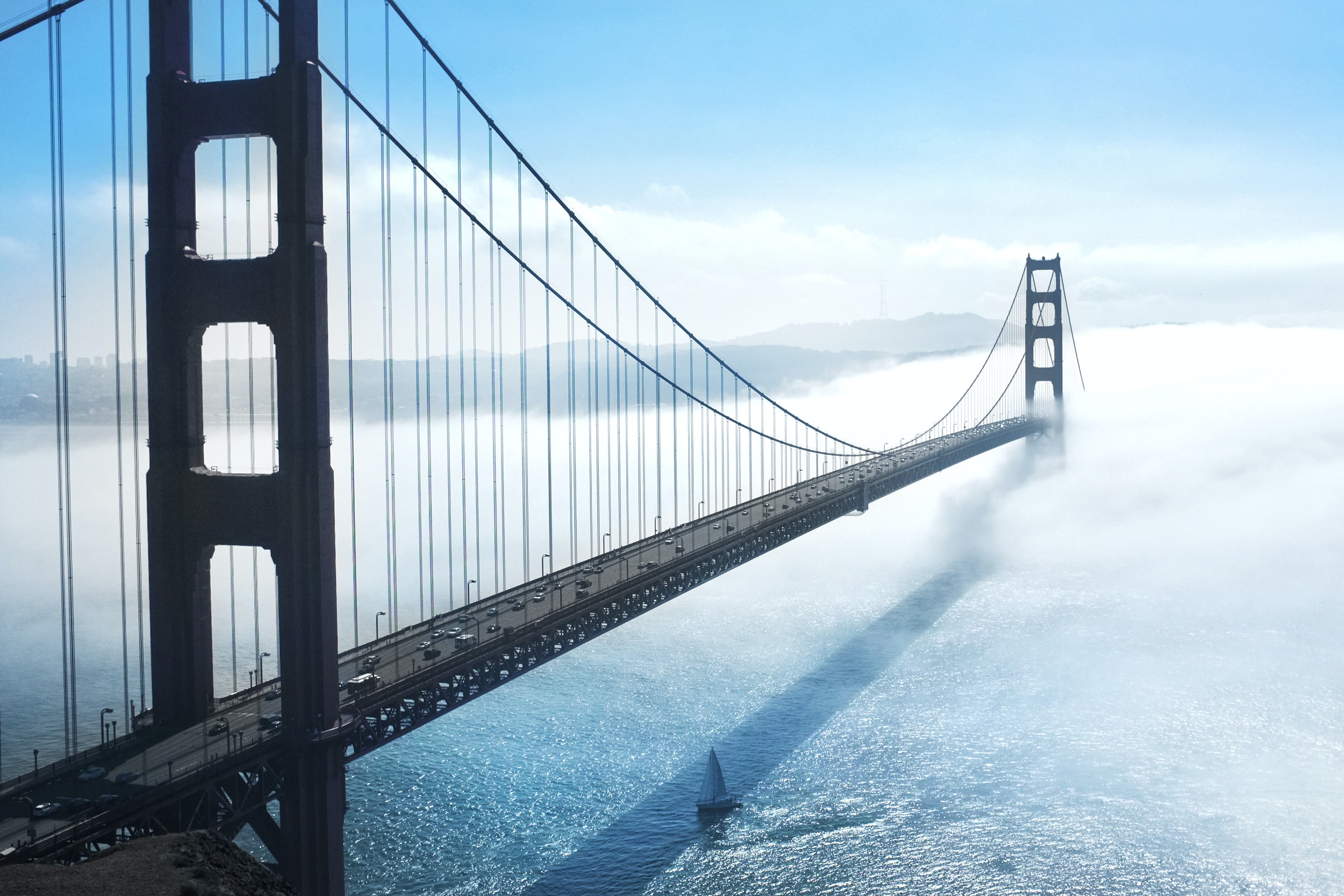 Золотые ворота висячий мост в Сан-Франциско