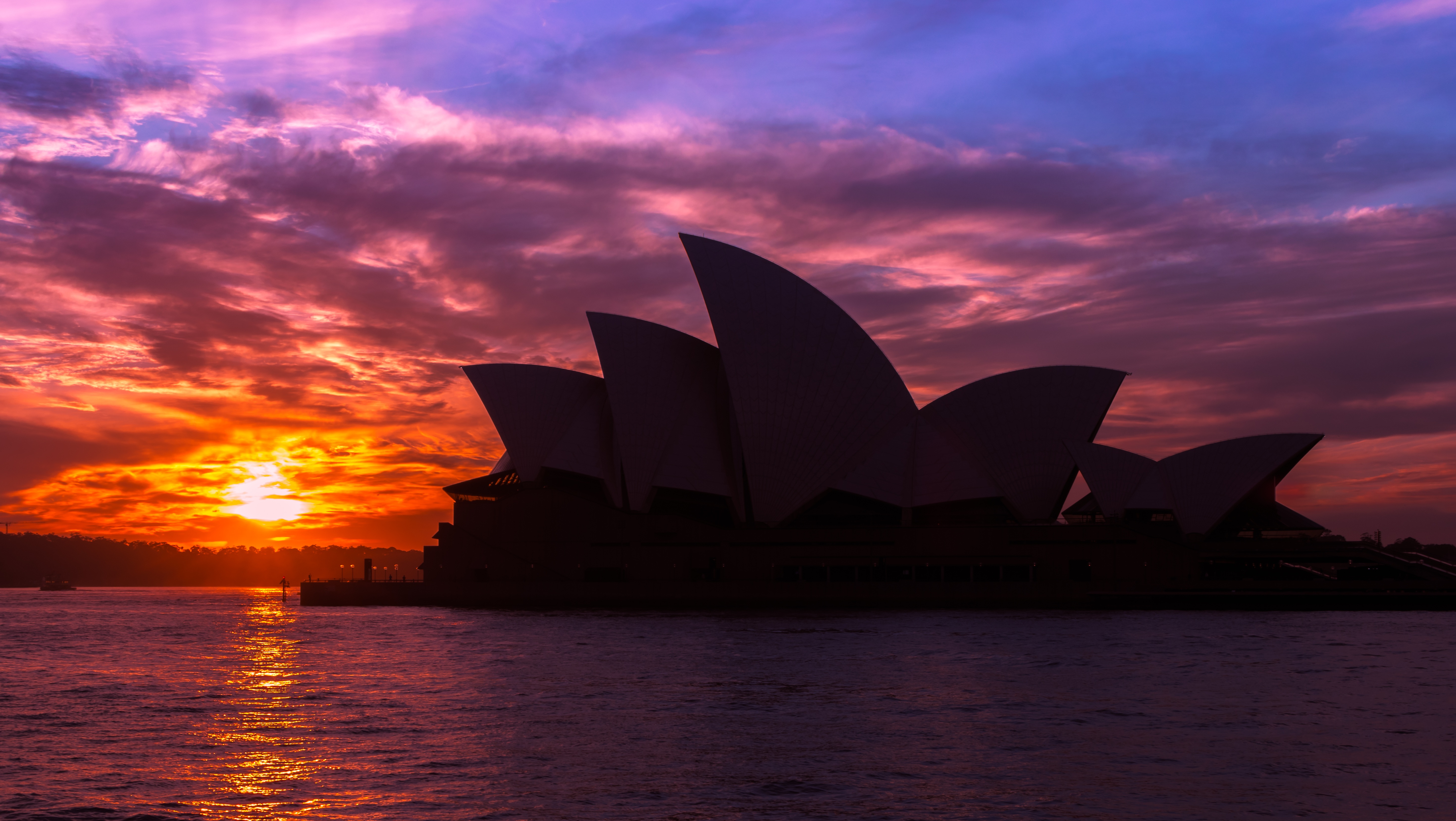 Сиднейский оперный театр Австралия закат