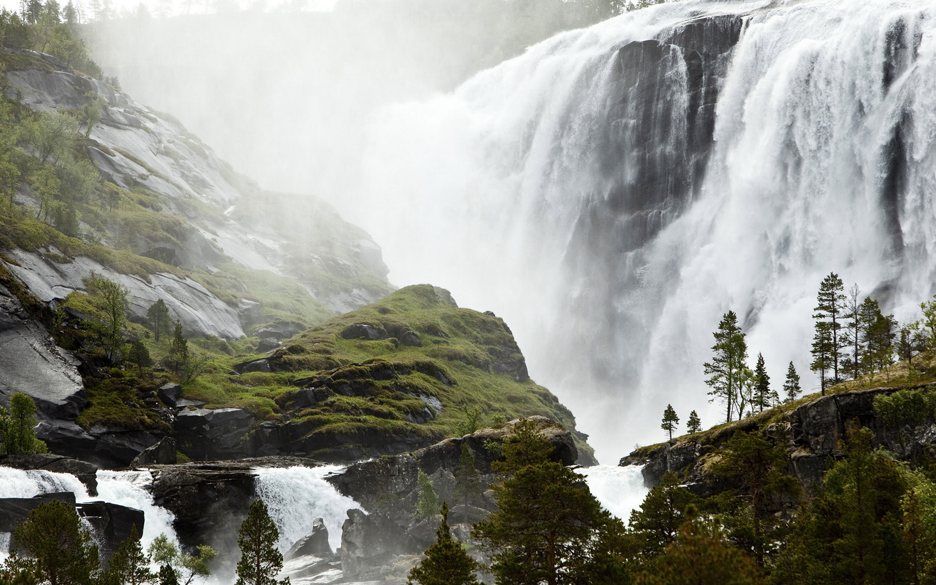 Природа Норвегии водопады