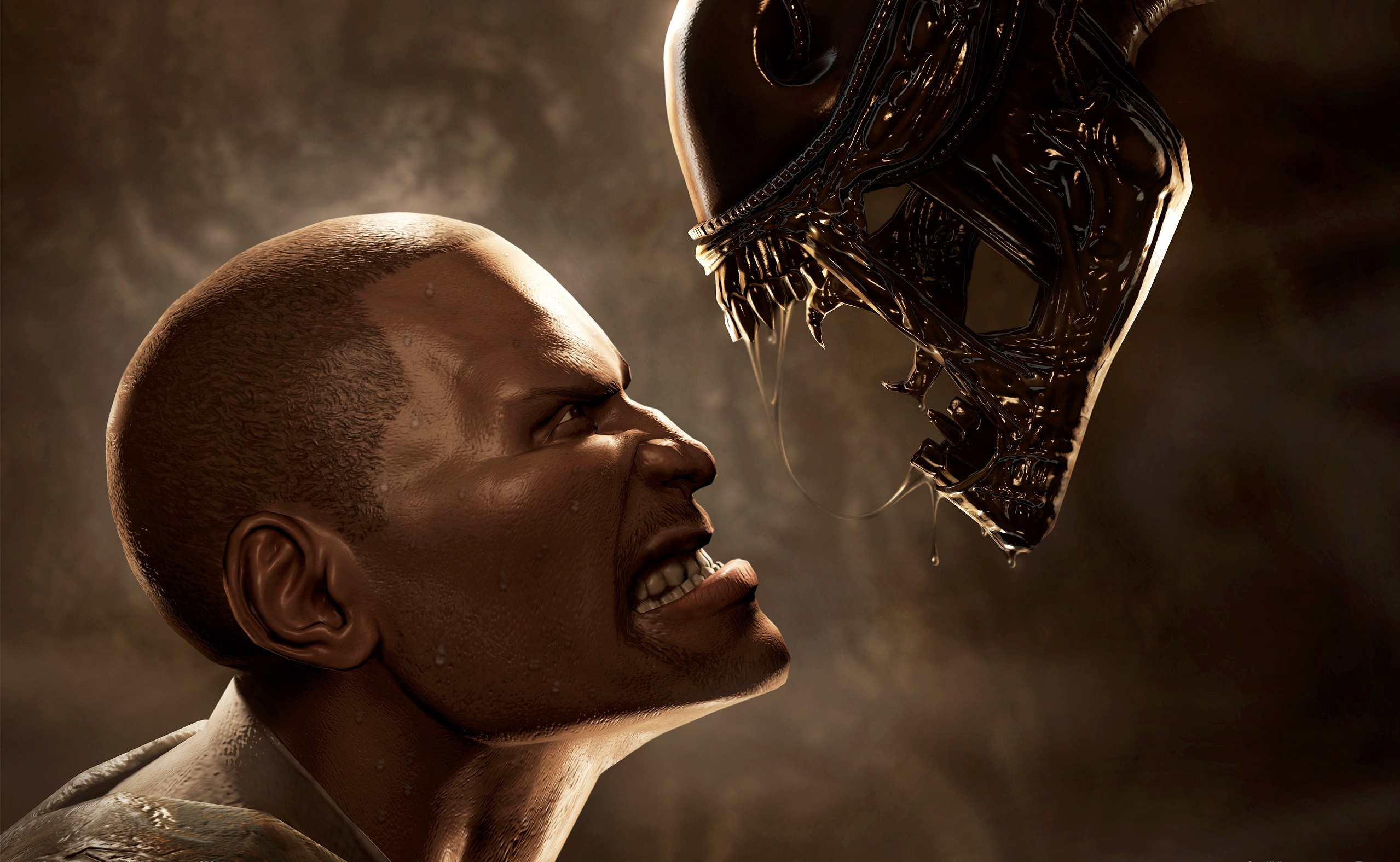 Download Alien Vs Predator Monstrous Face Wallpaper