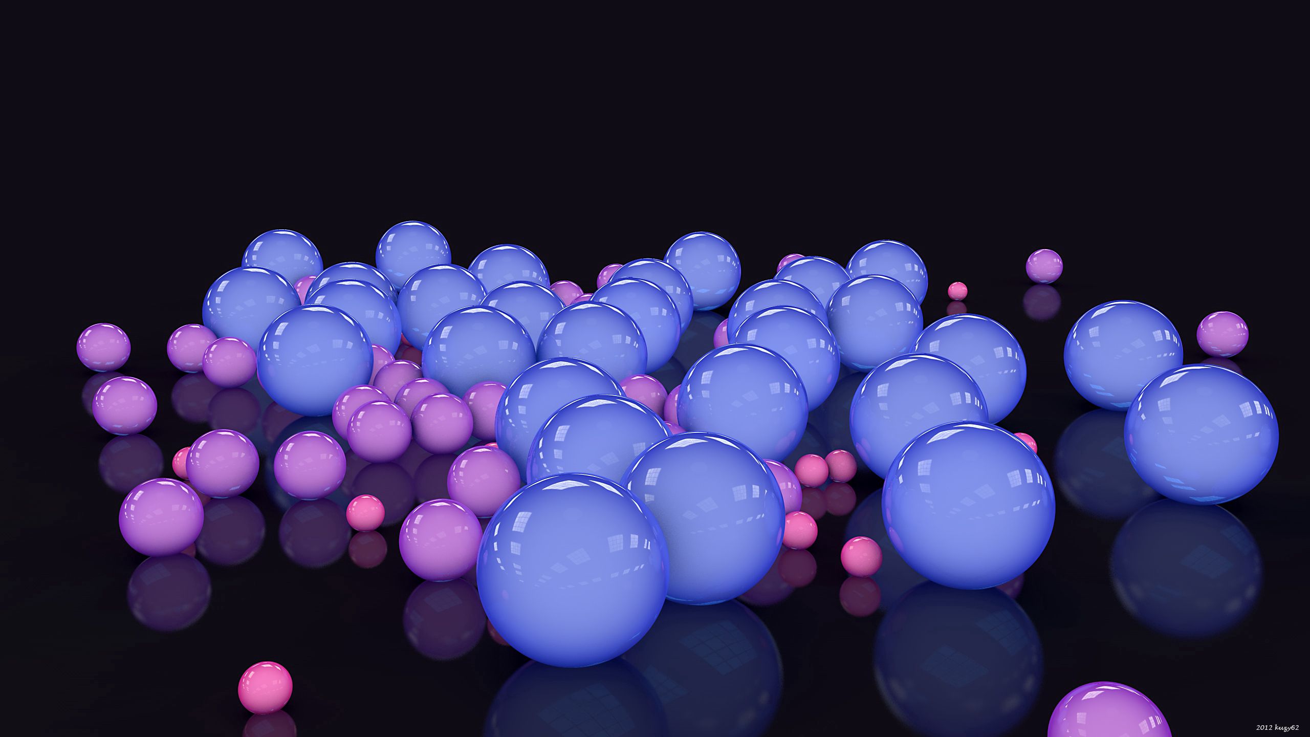glass, balls, 3d, background, bright